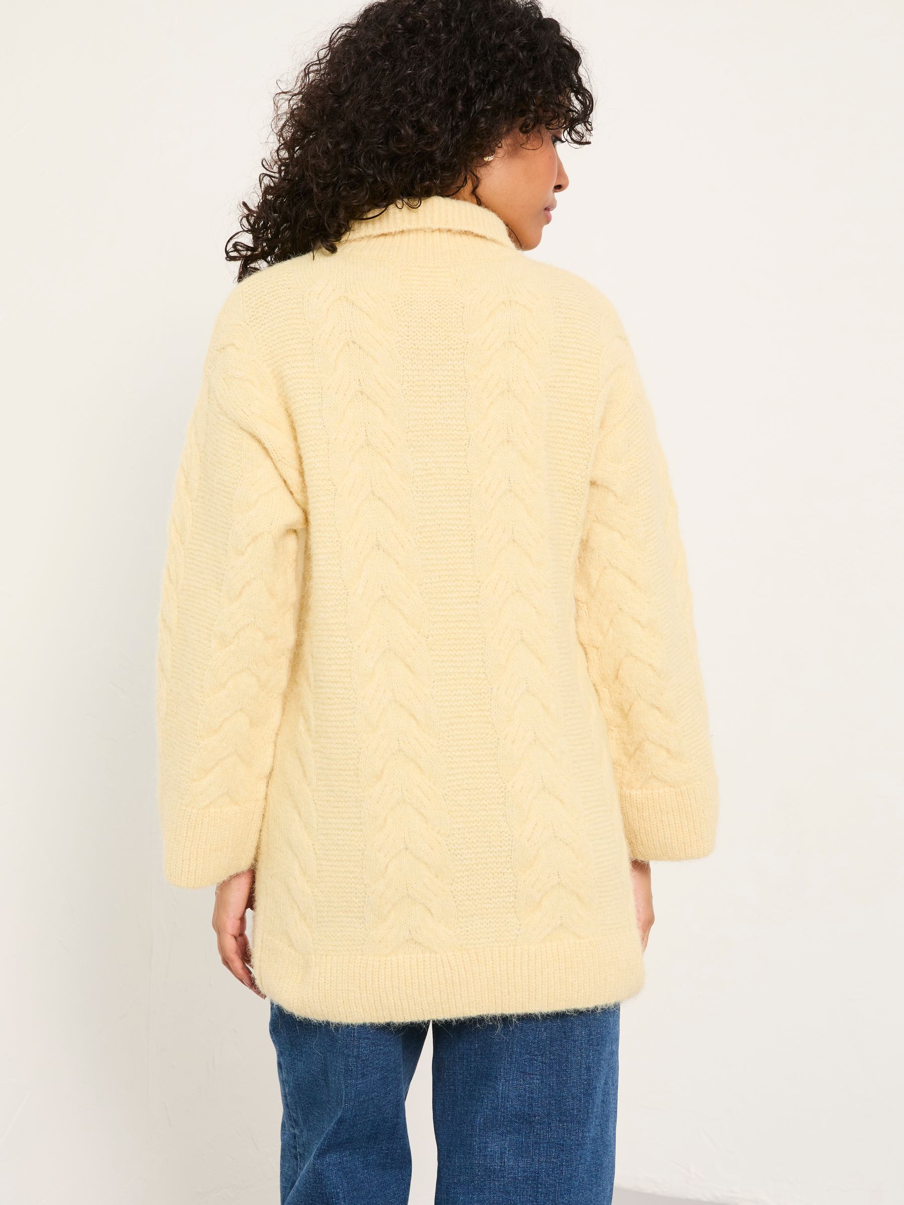 Celia Yellow Knitted Roll Neck Jumper - Image 3 of 6