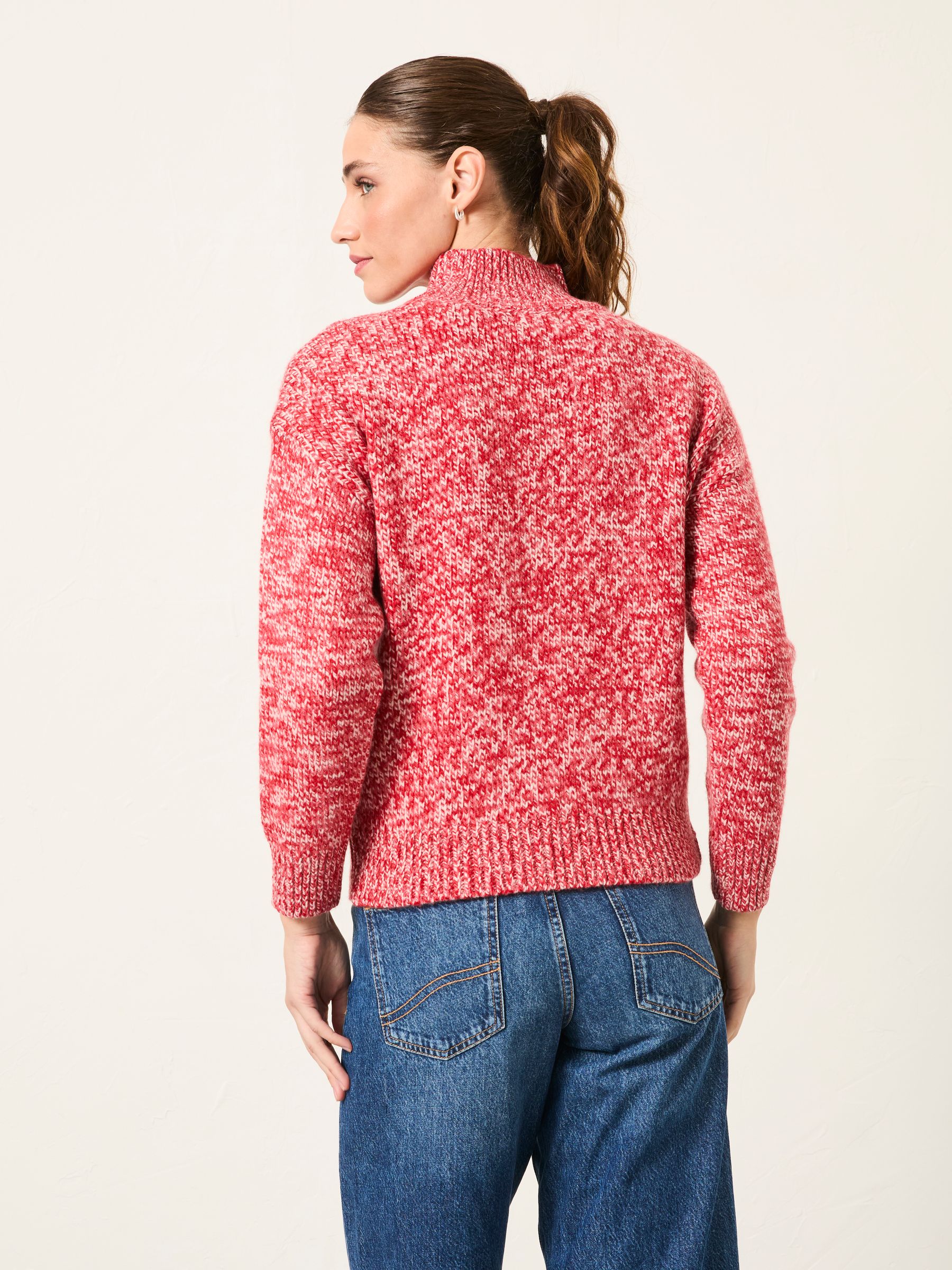 Casey Red Red Twist Knitted High Neck - Image 2 of 6 Casey Red Red Twist Knitted High Neck - Image 2 of 6