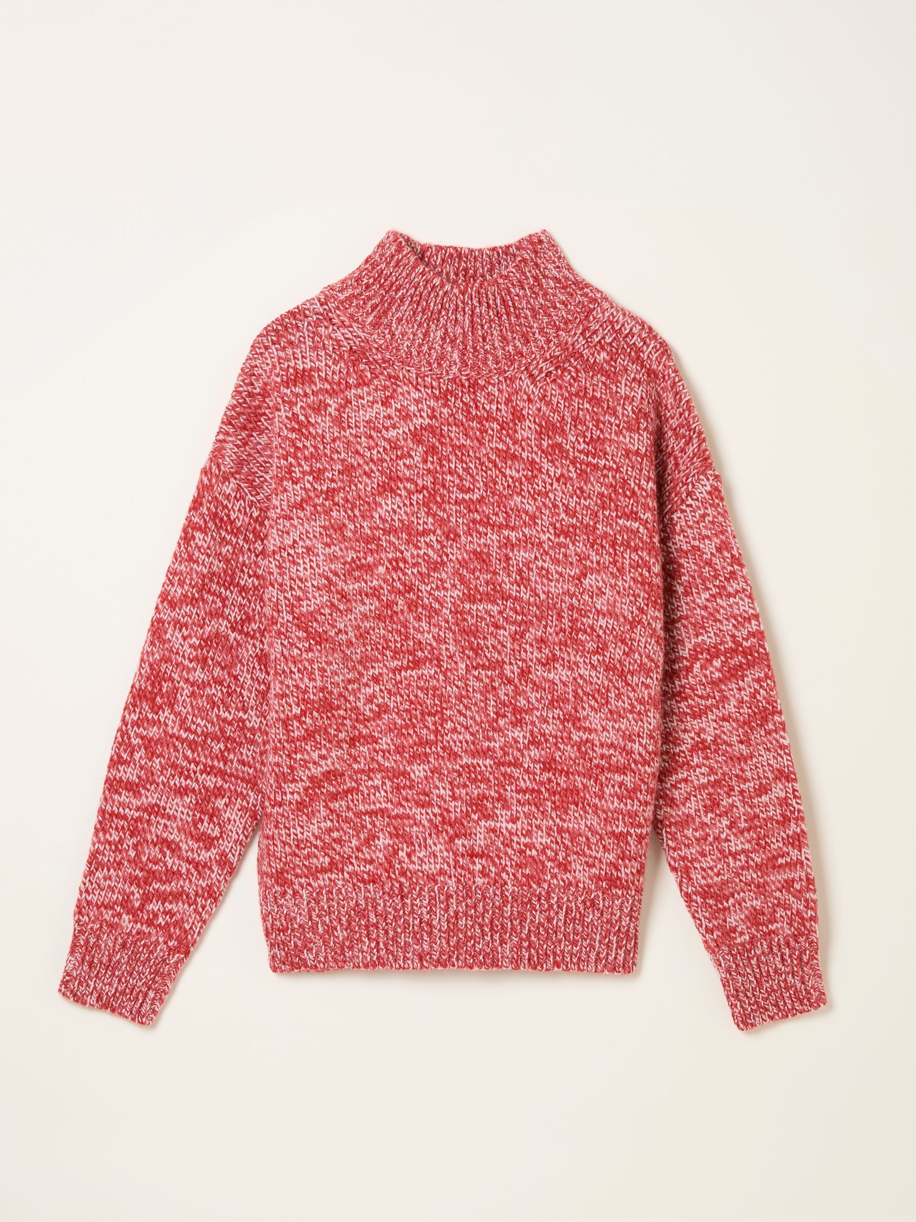 トップス CASEY CASEY 22AW HIGH NECK JUMPER Casey Red Red Twist Knitted High Neck Jumper | FatFace