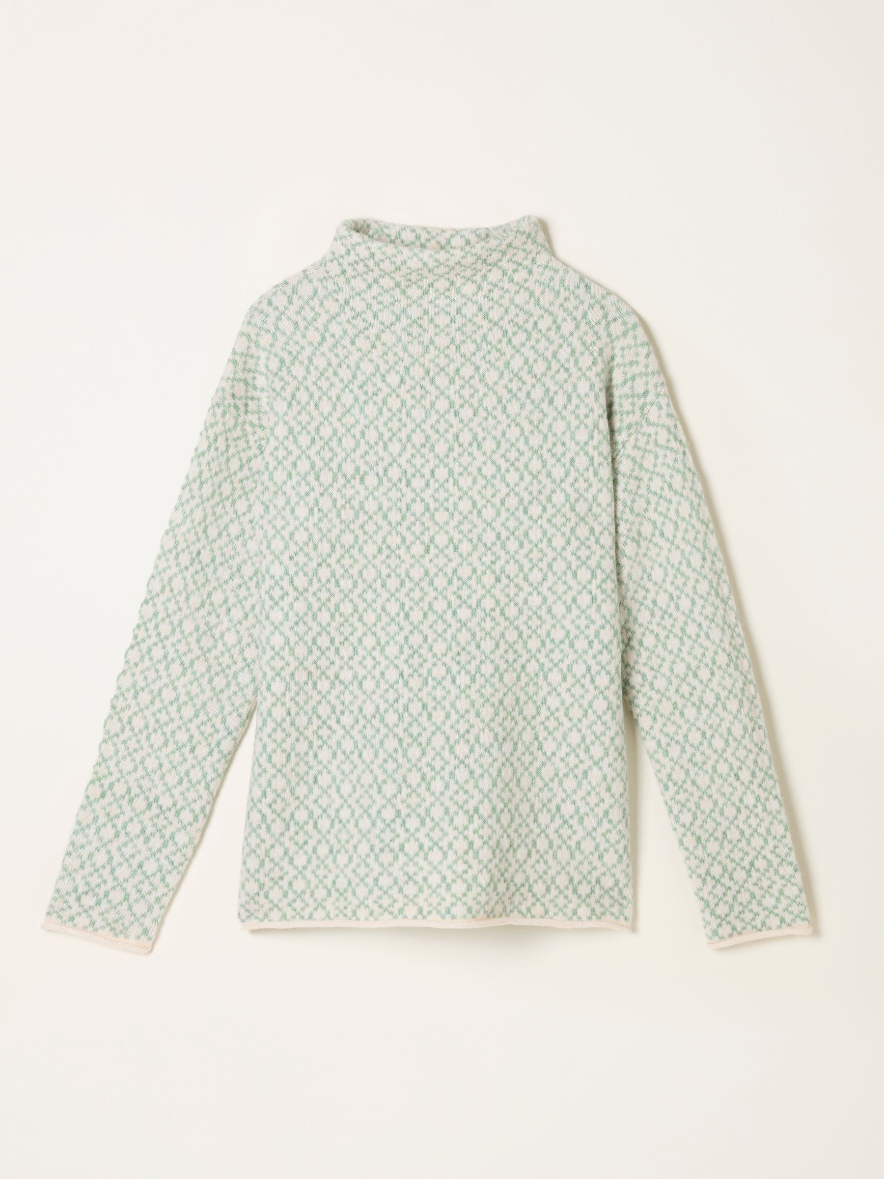 Skye Mint Green Knitted Pattern Jumper - Image 1 of 6