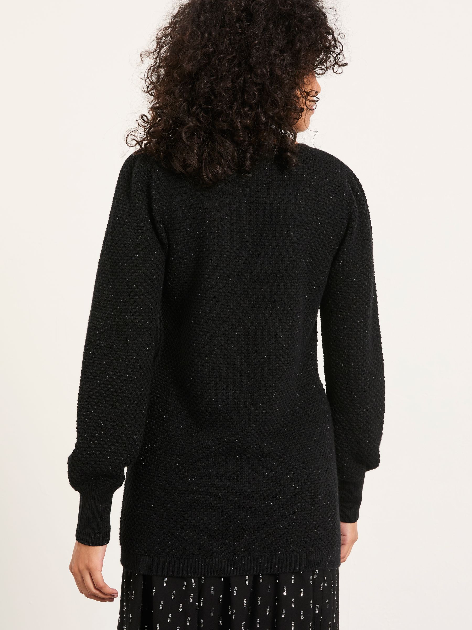 Lara Black Sparkle Knitted Tunic - Image 2 of 5 Lara Black Sparkle Knitted Tunic - Image 2 of 5