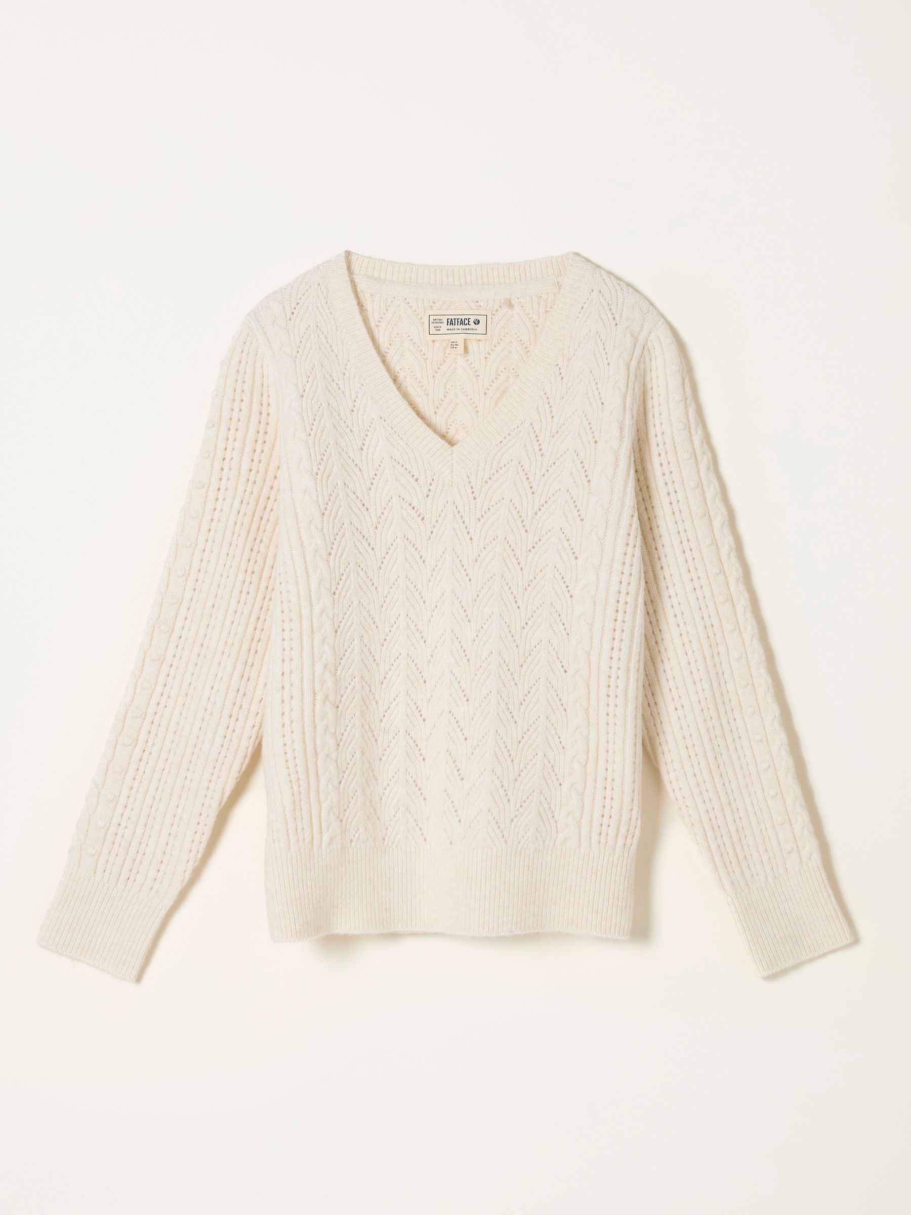 Marie Ivory Knitted Stitch Jumper - Image 6 of 6
