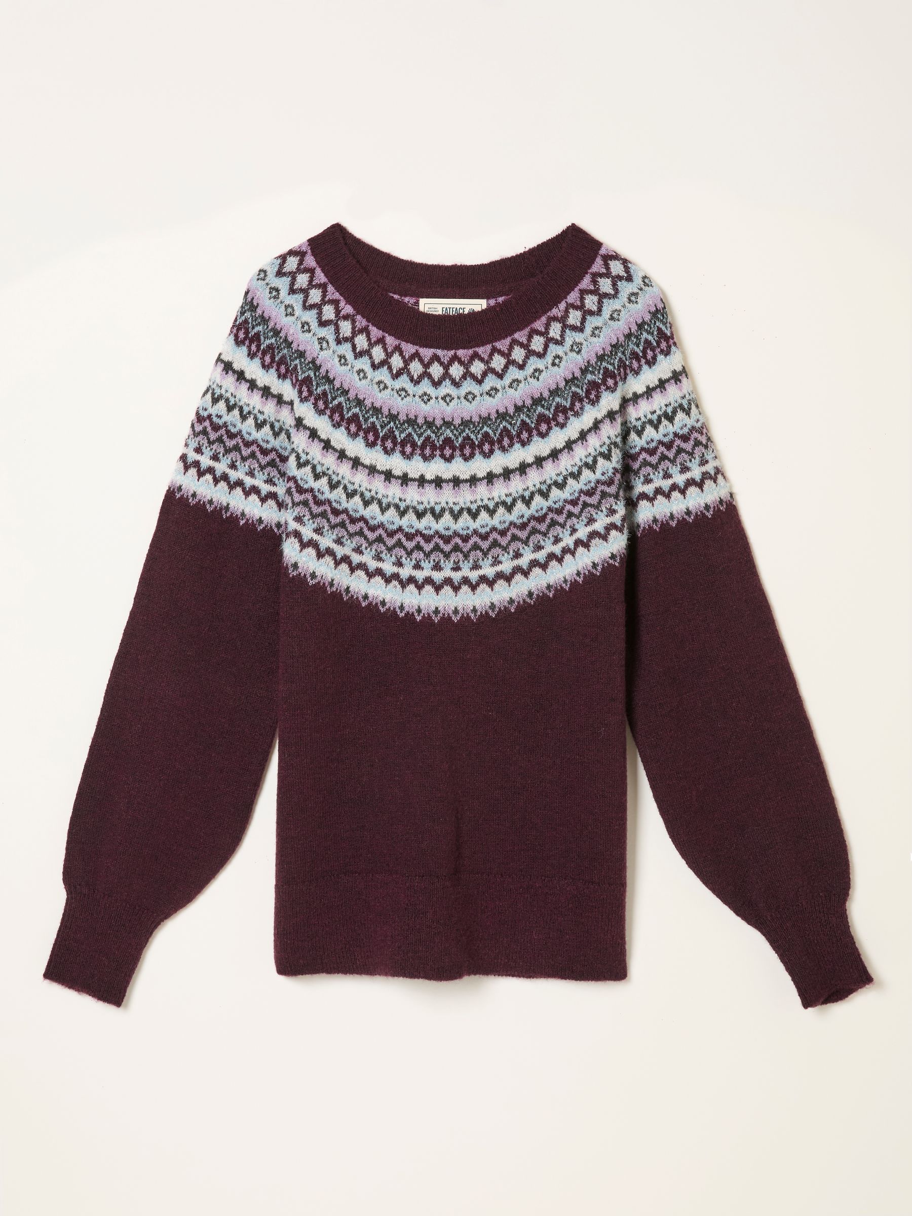 Franki Purple Fairisle Knitted Crew - Image 5 of 5