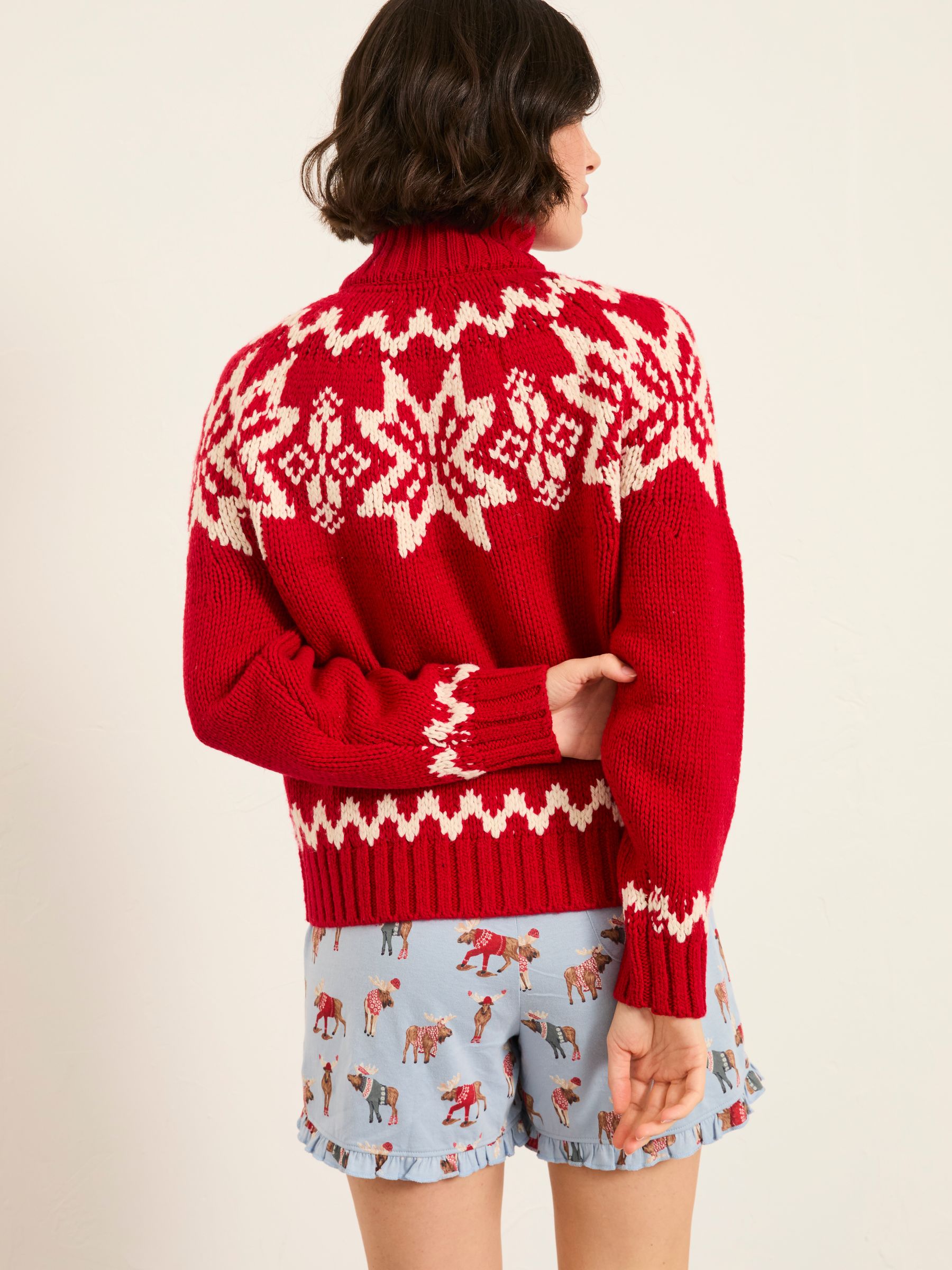 Red Shelter Knitted Zip Through Cardigan - Image 2 of 6