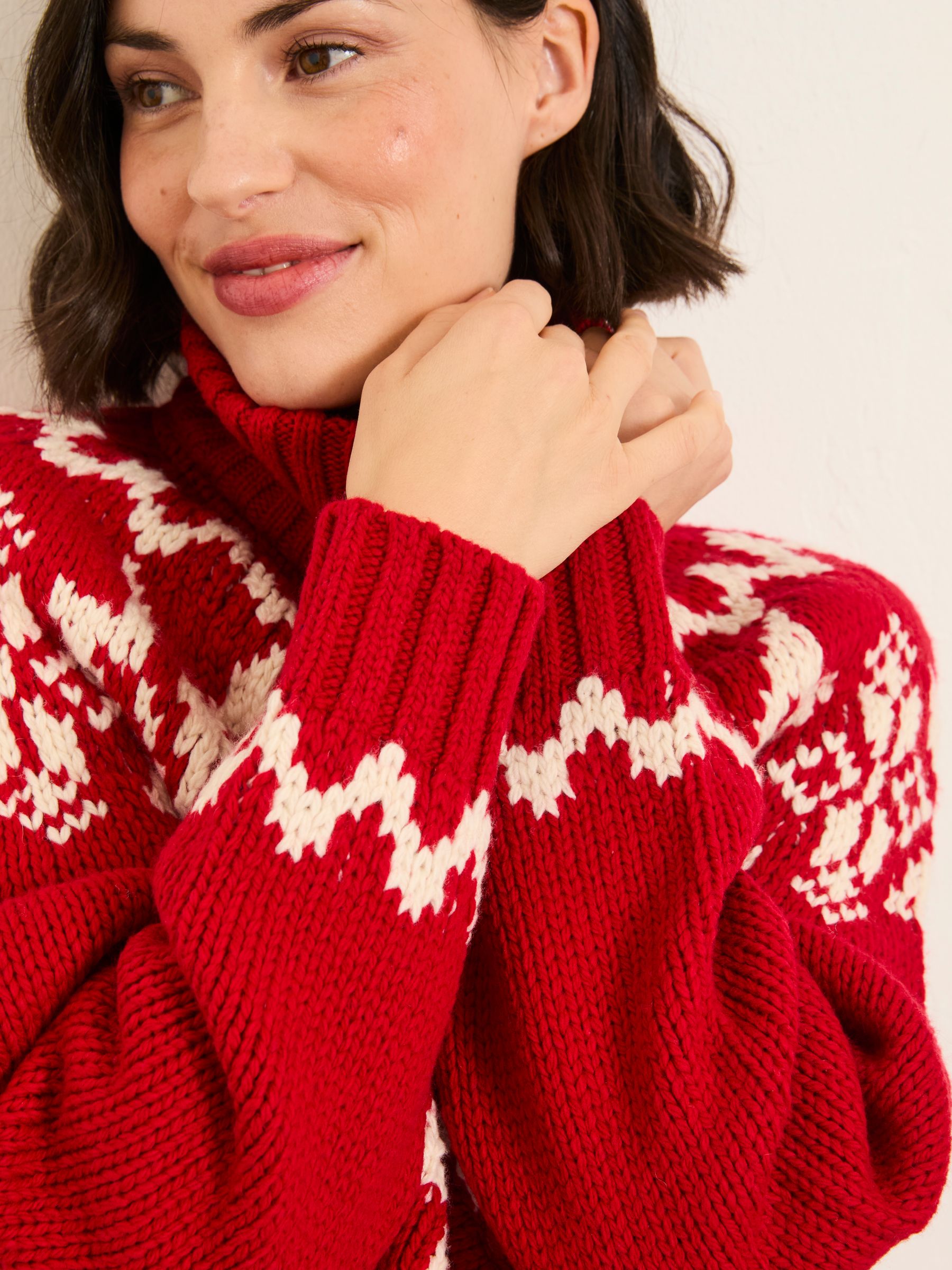Red Shelter Knitted Zip Through Cardigan - Image 3 of 6
