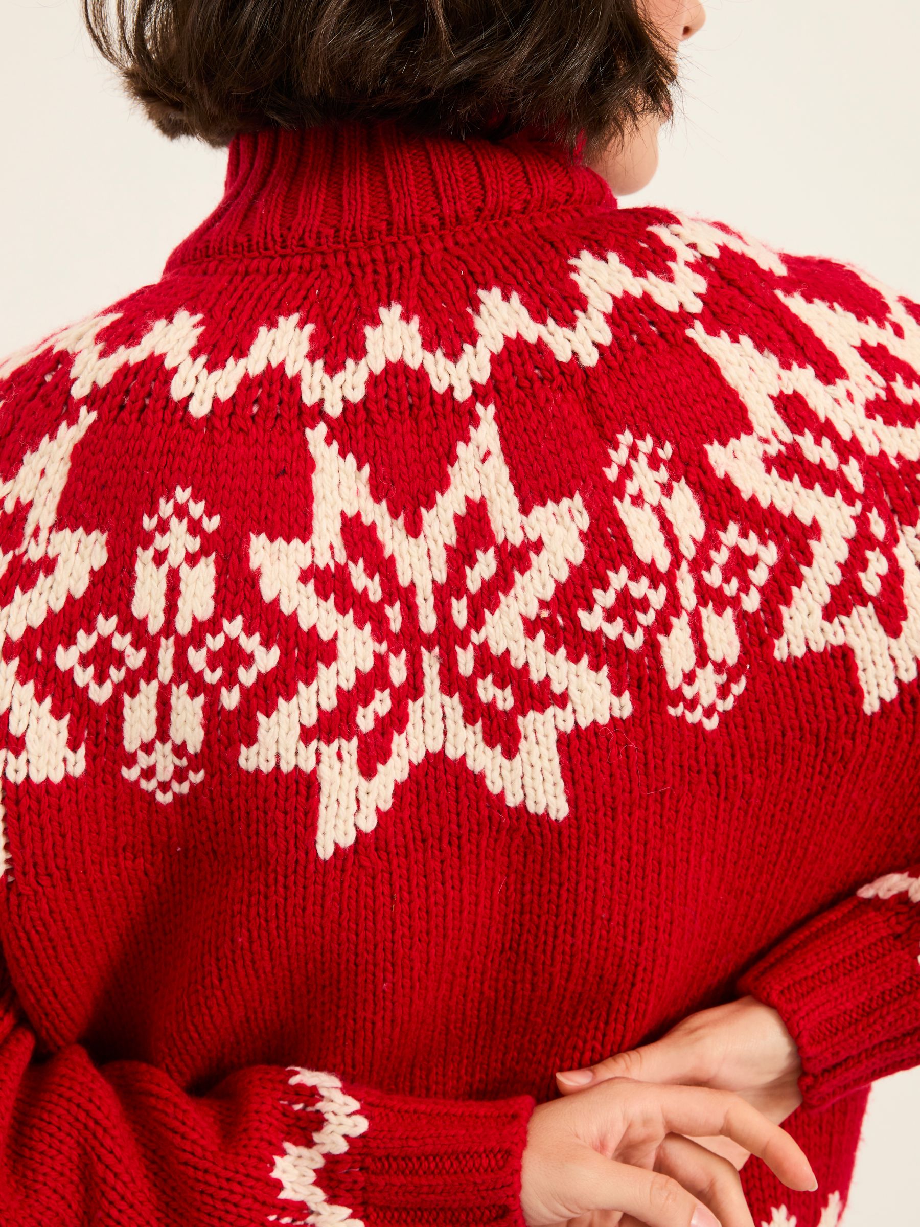 Red Shelter Knitted Zip Through Cardigan - Image 5 of 6