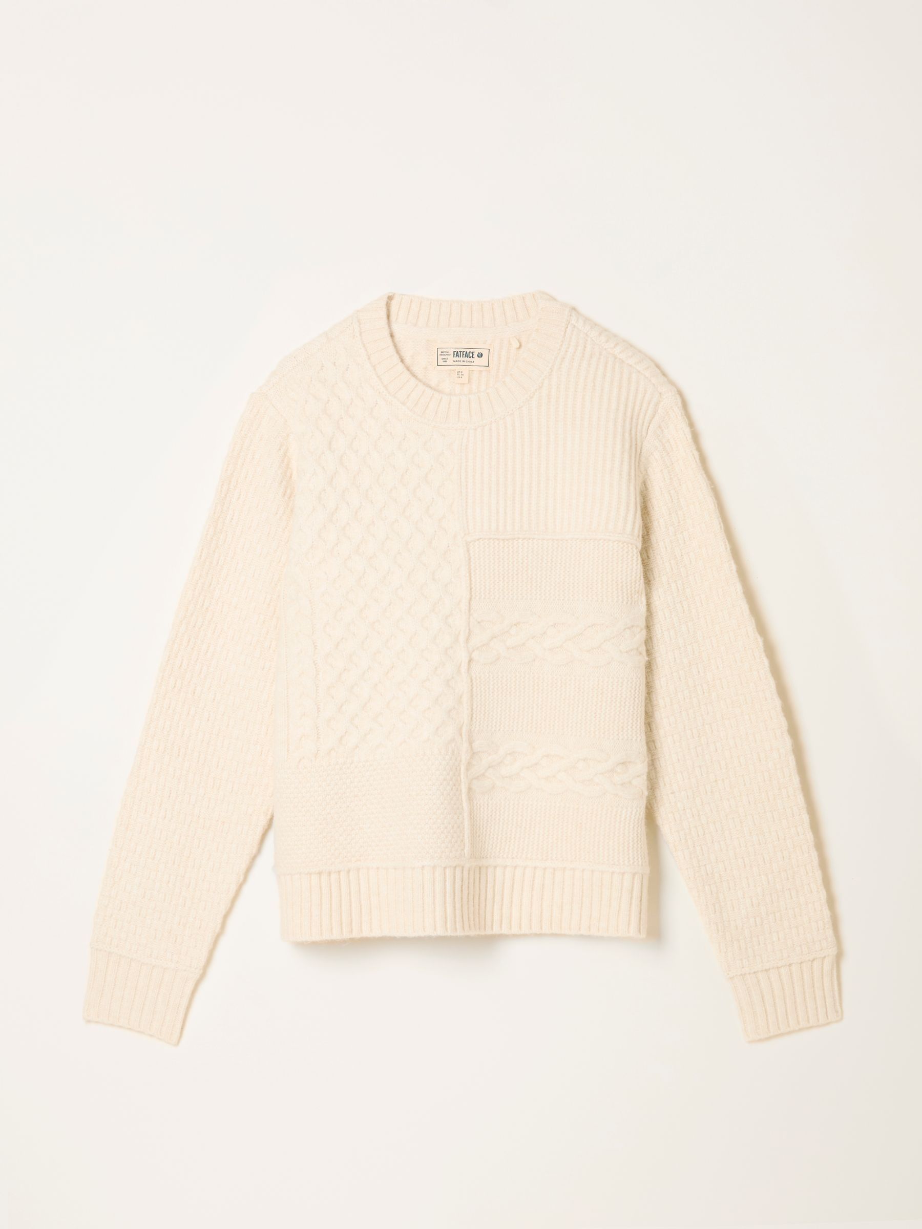 Ivory Spliced Cable Knitted Jumper - Image 1 of 1