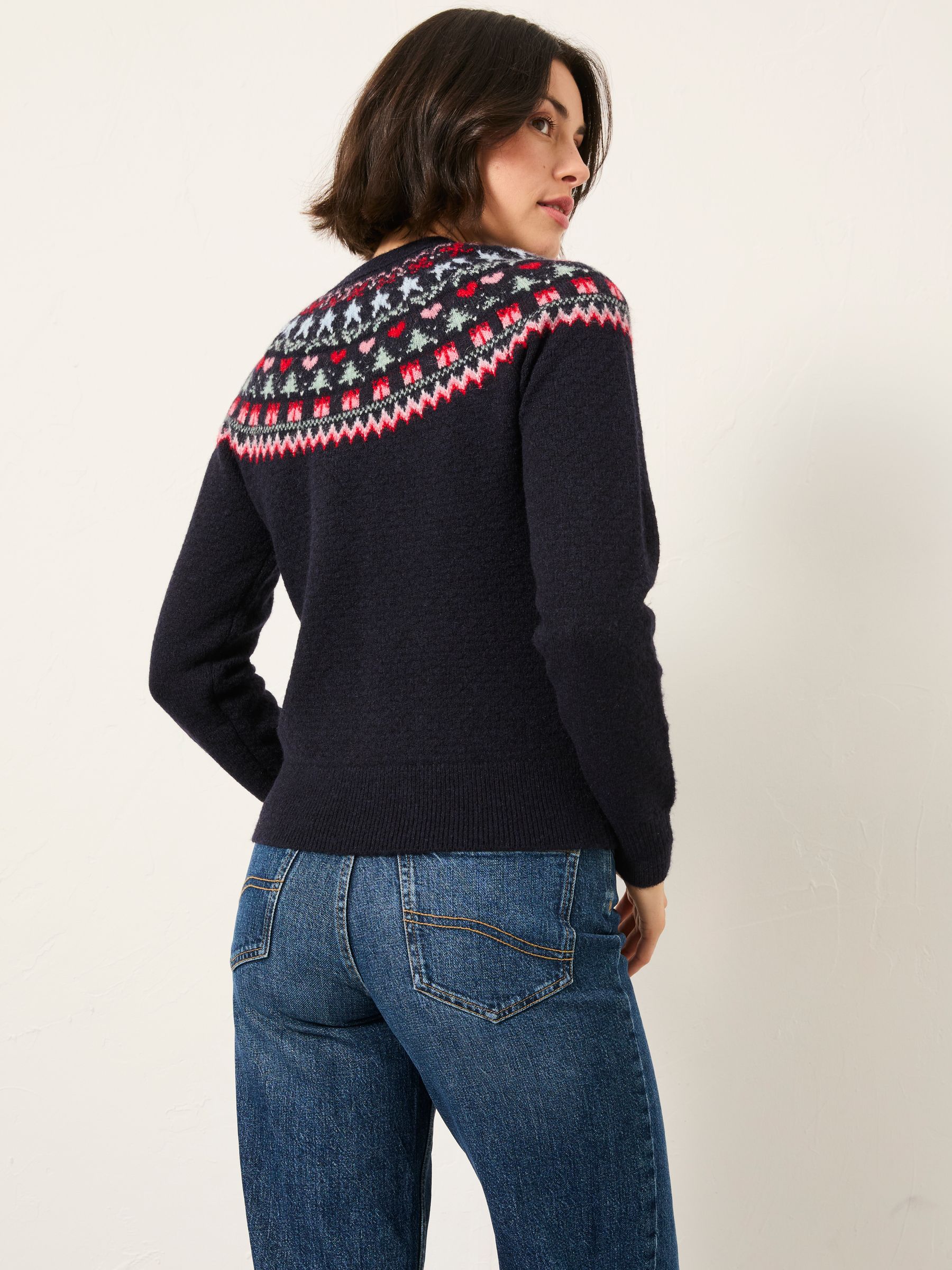 Noelle Navy Fairisle Knitted Jumper - Image 2 of 5