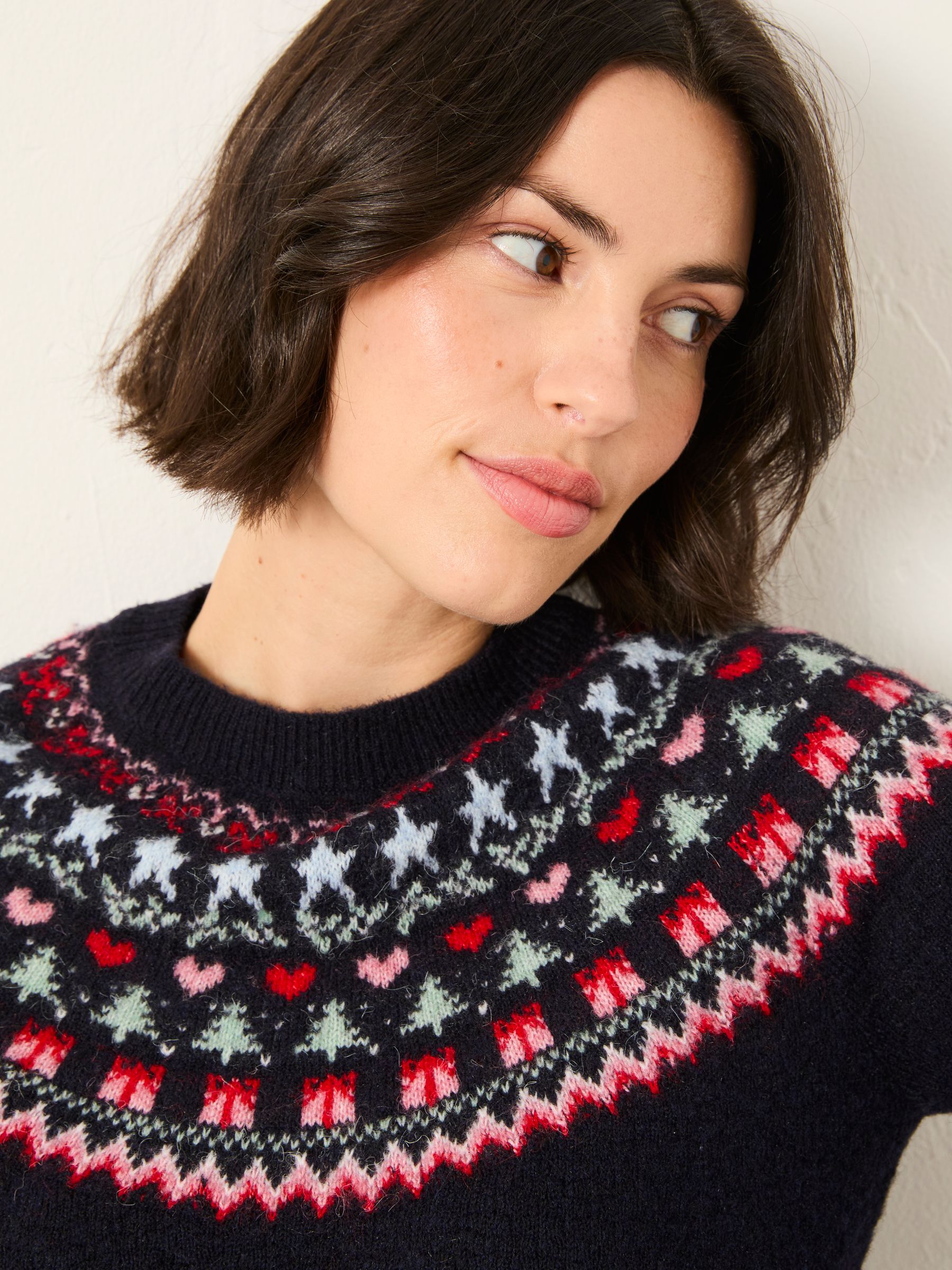 Noelle Navy Fairisle Knitted Jumper - Image 4 of 5