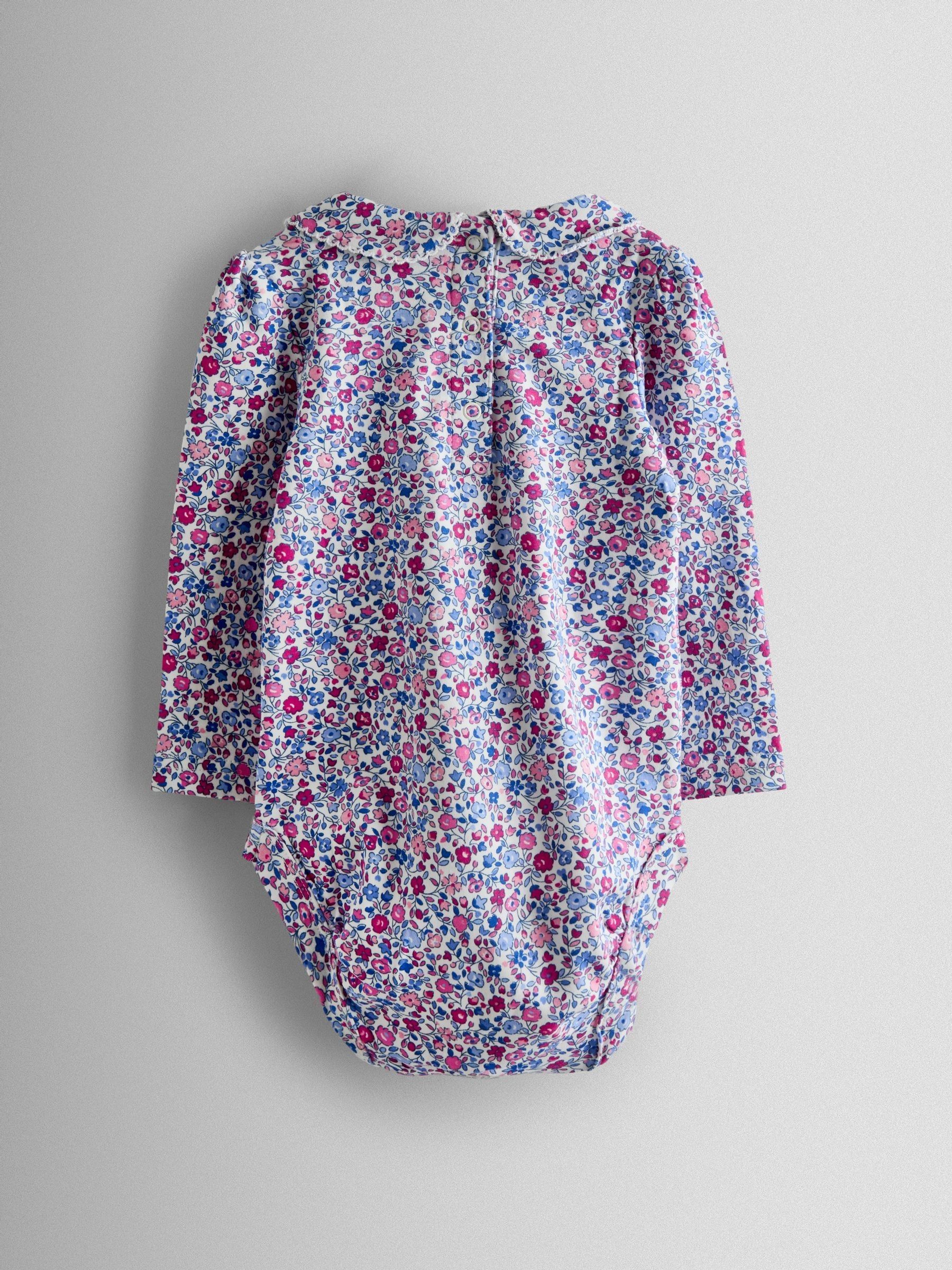 Pink 2-Pack Ditsy Floral Peter Pan Bodies - Image 5 of 7