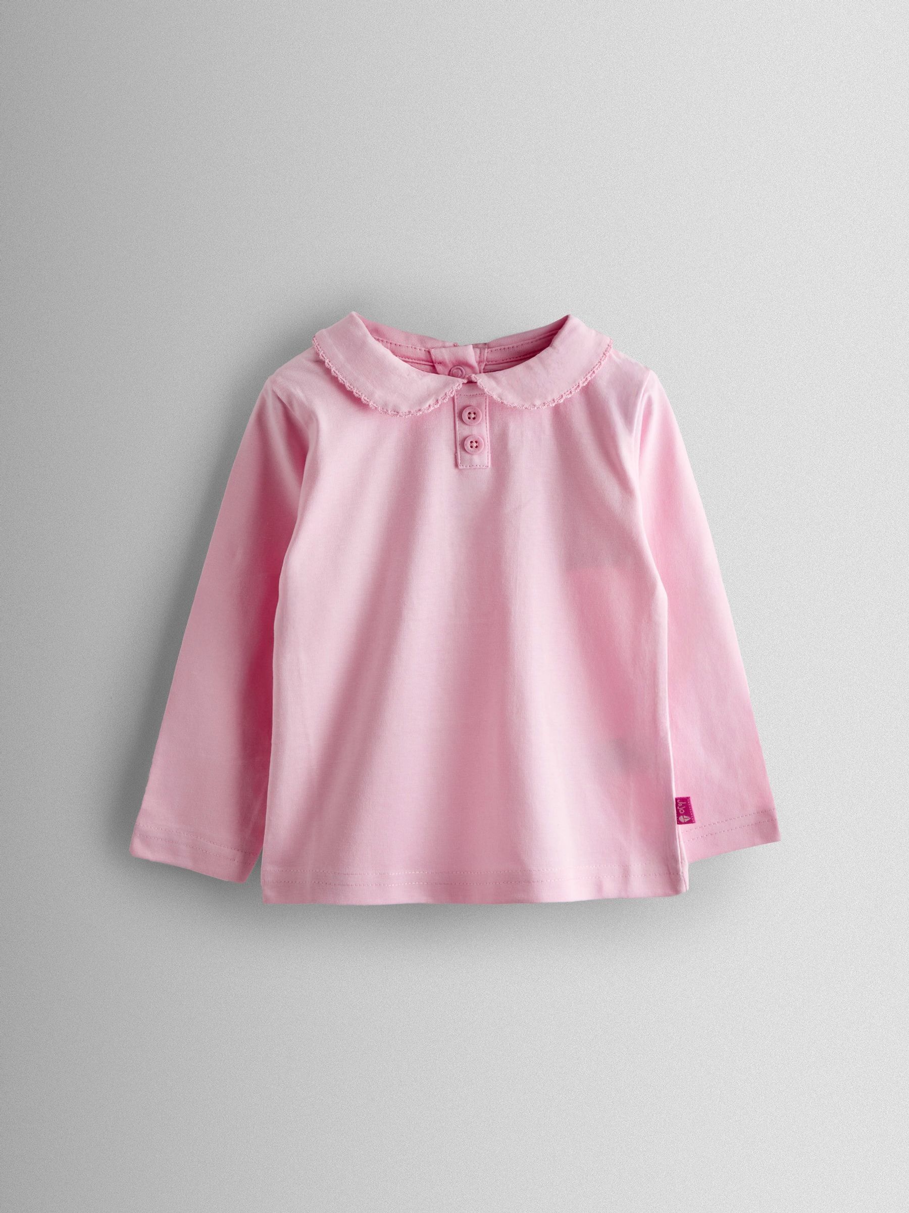 Pink 2-Pack 100% Cotton Plain Peter Pan Tops - Image 4 of 7
