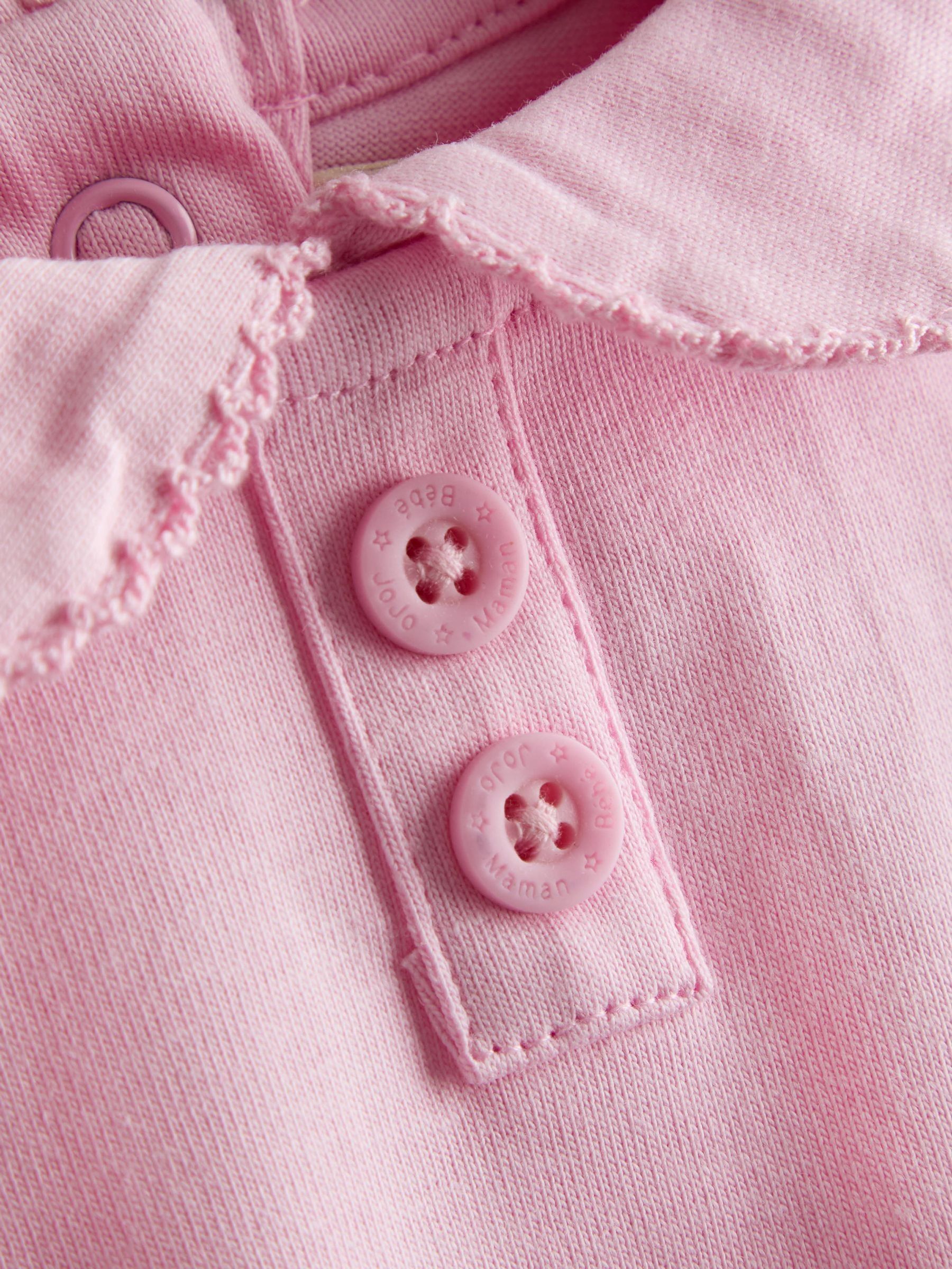 Pink 2-Pack 100% Cotton Plain Peter Pan Tops - Image 6 of 7