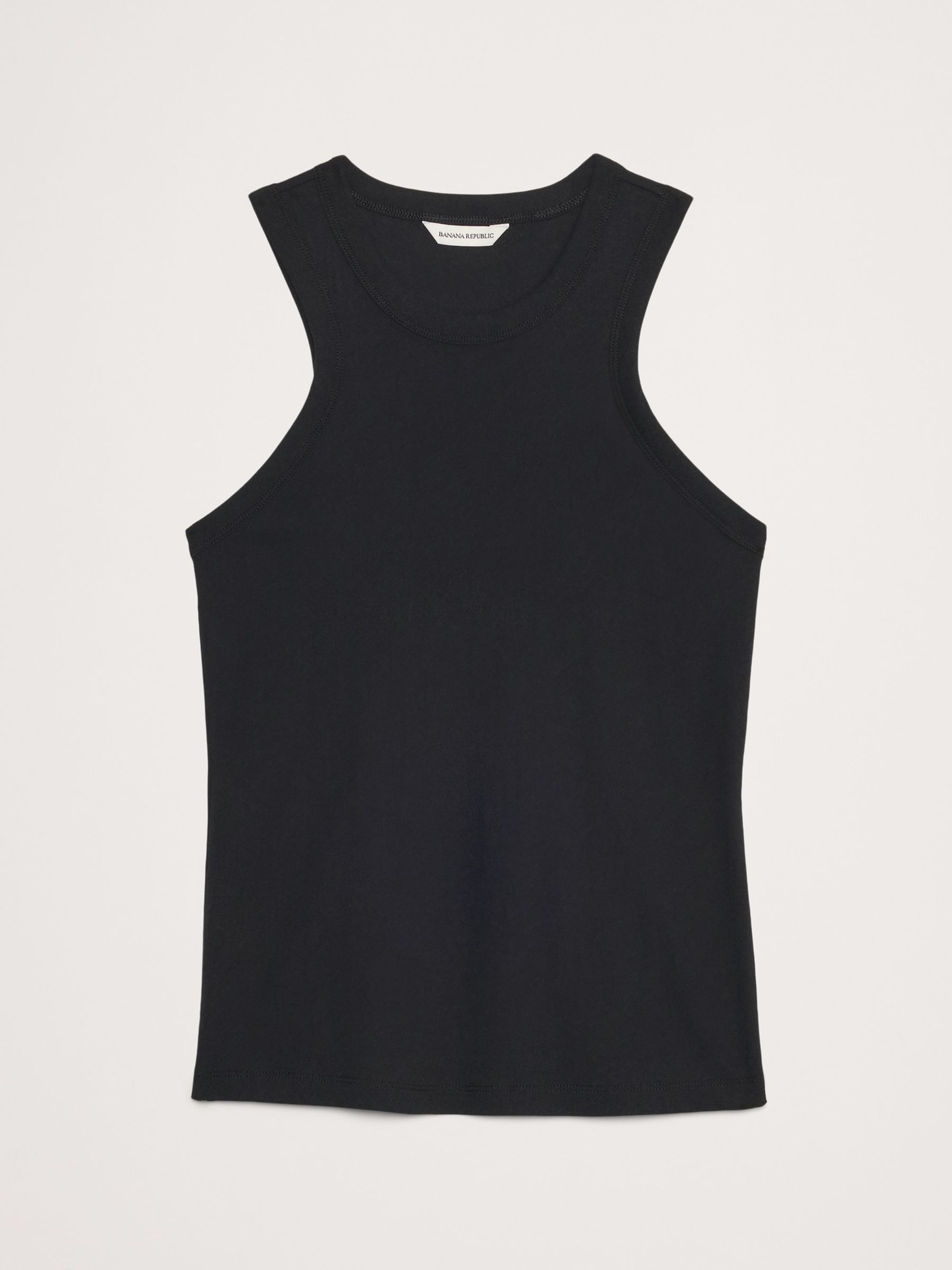 Banana Republic Black Lightweight Cotton Tank Top - Image 4 of 4