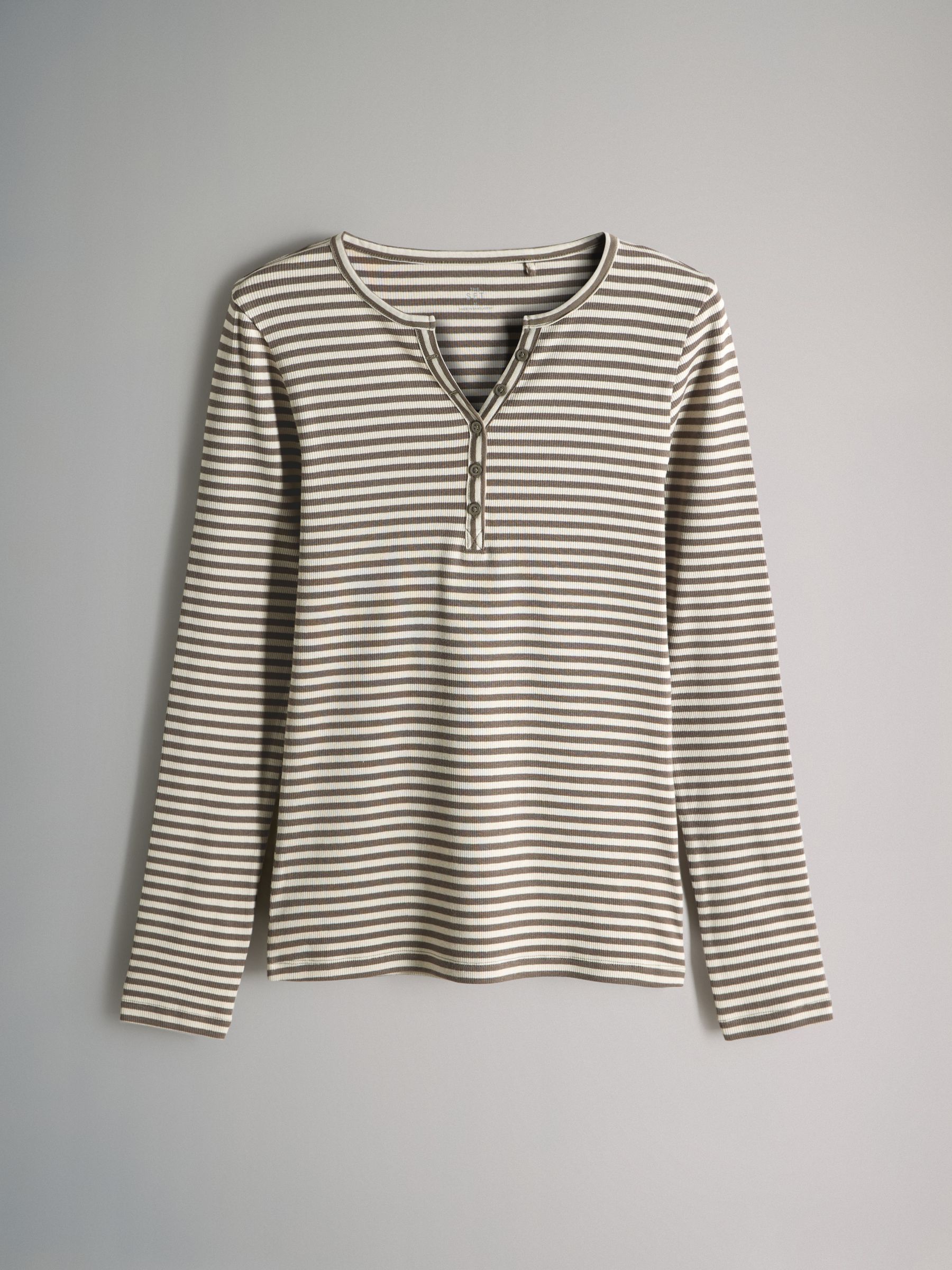 Multi - 4 Pack Ribbed Henley Long Sleeve T-Shirts - Image 2 of 7