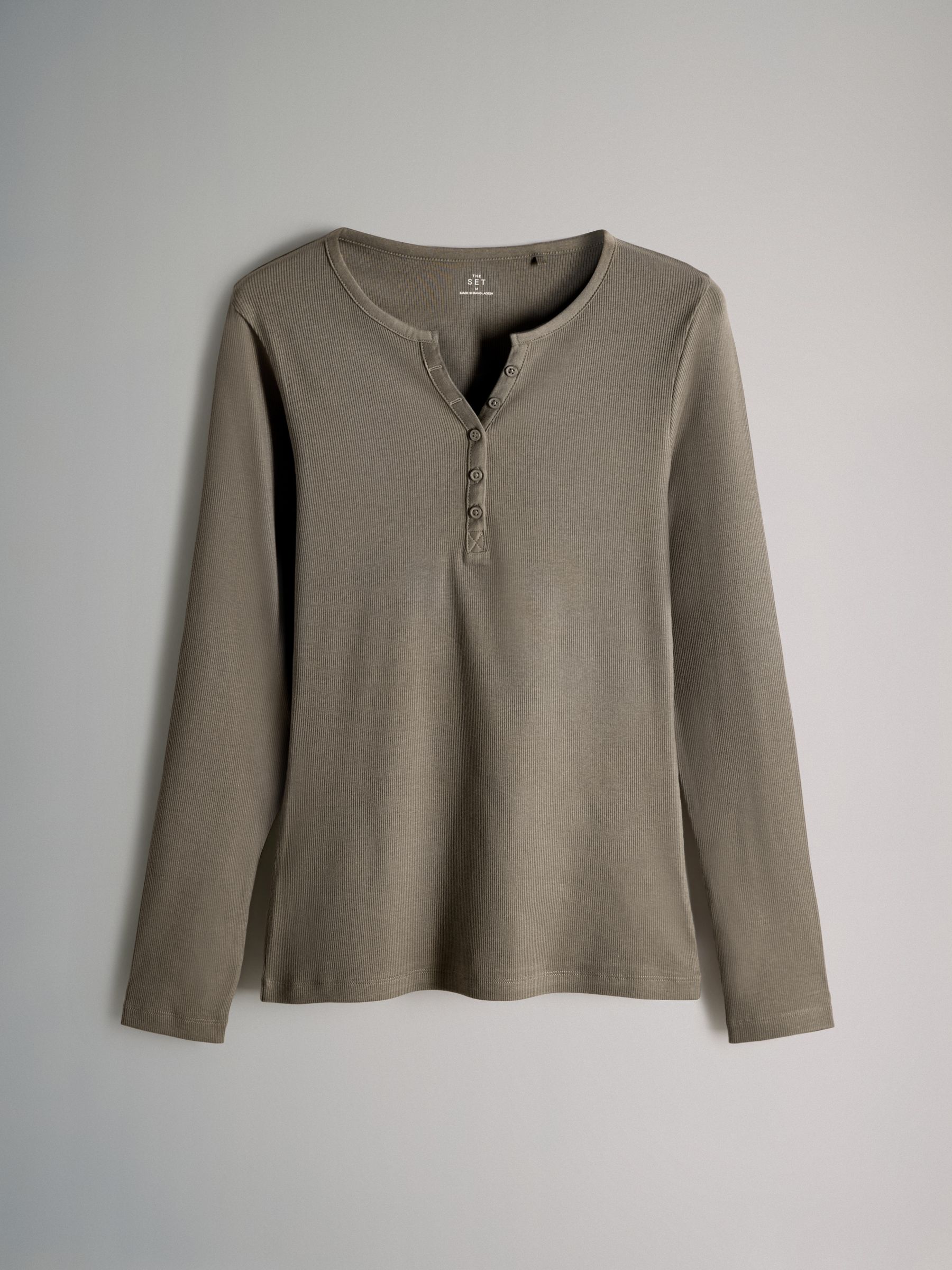 Multi - 4 Pack Ribbed Henley Long Sleeve T-Shirts - Image 3 of 7