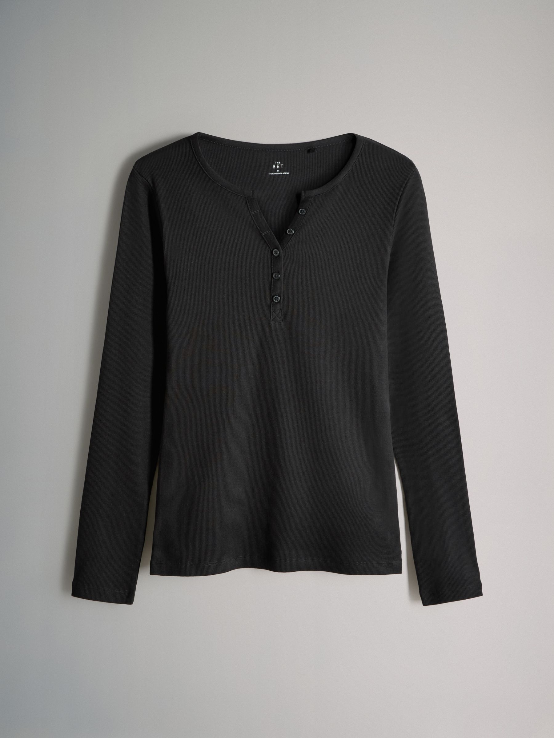 Multi - 4 Pack Ribbed Henley Long Sleeve T-Shirts - Image 5 of 7