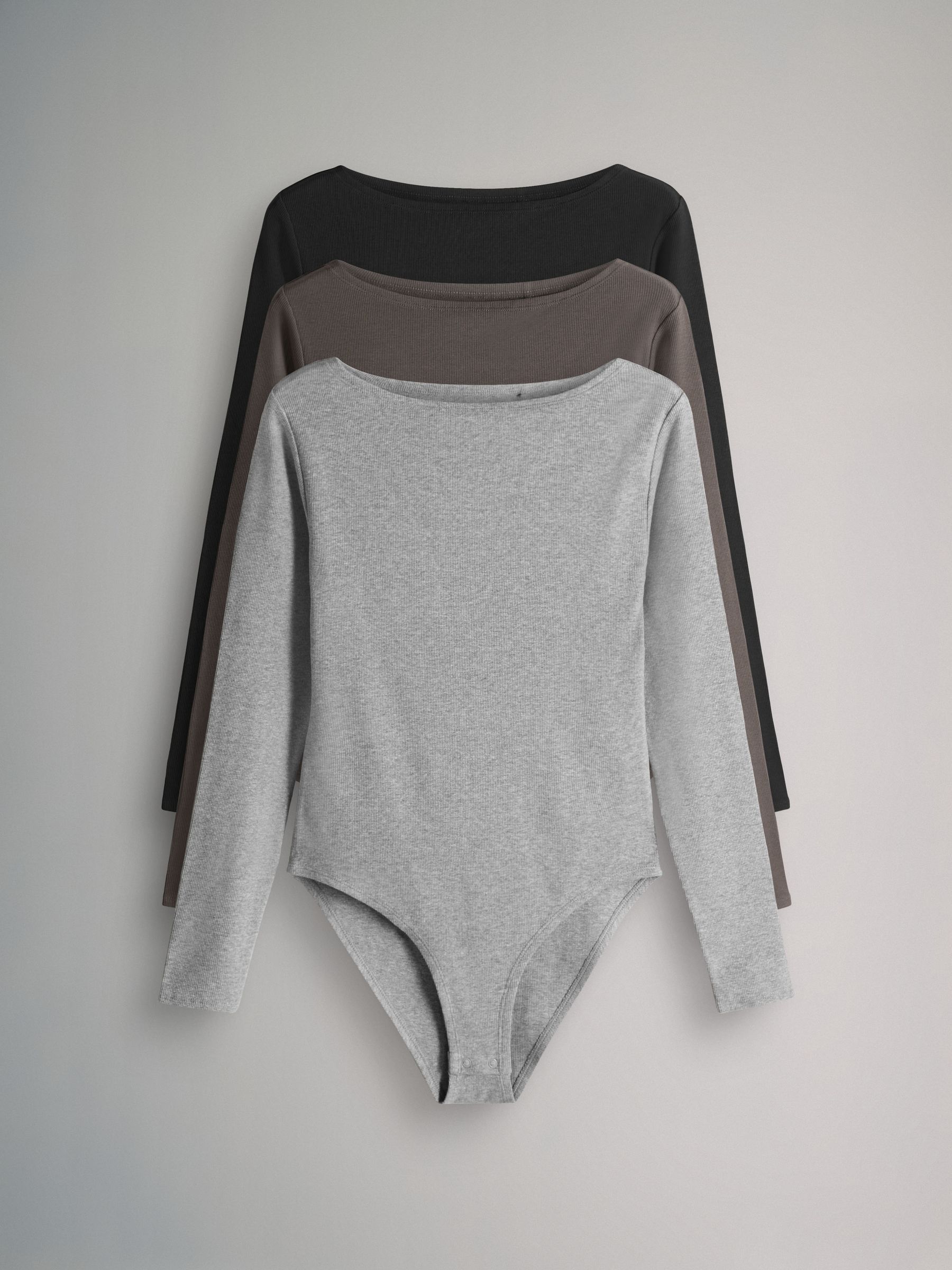 3 Pack Boat Neck Ribbed Bodies - Image 1 of 6