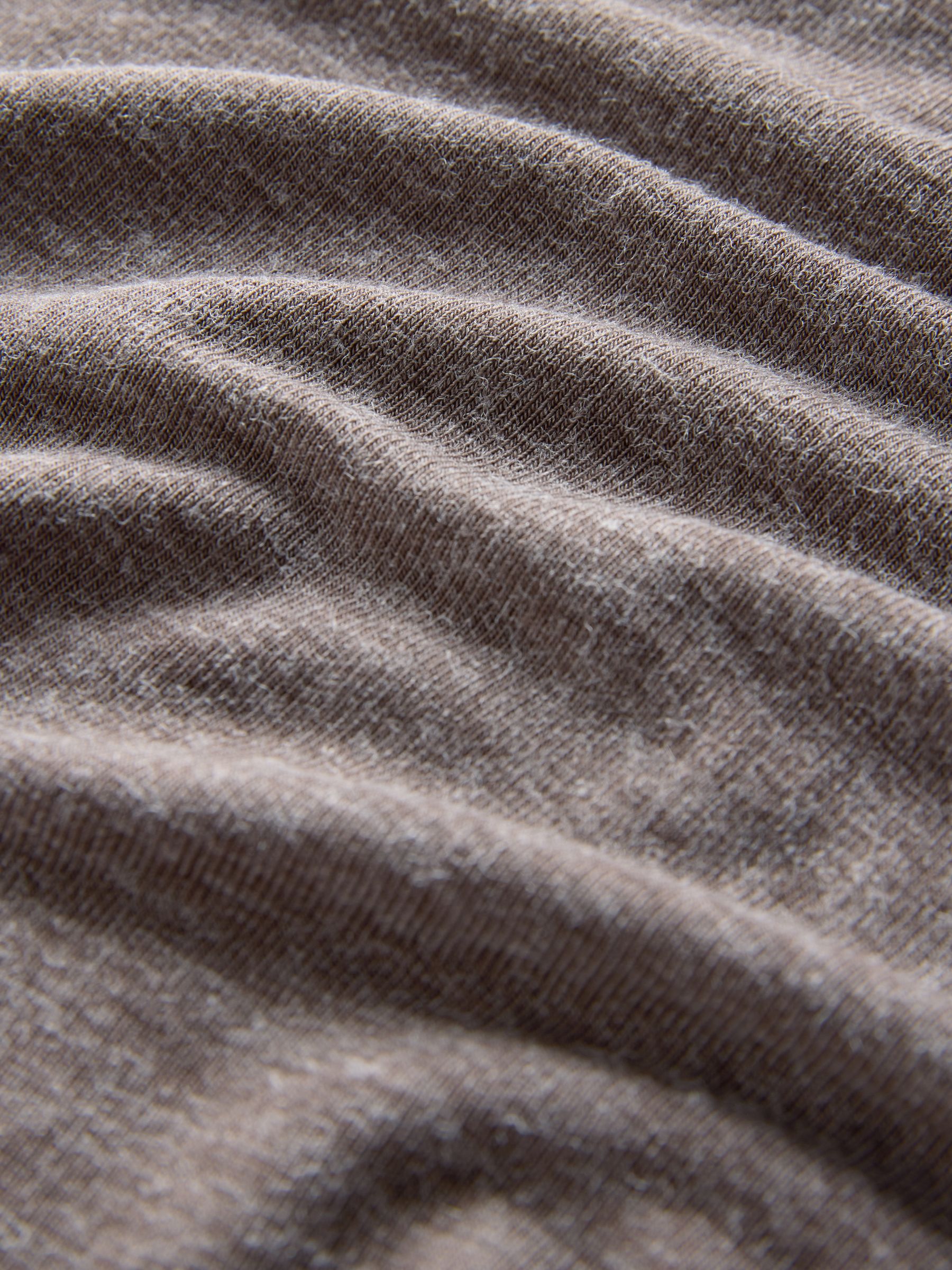 Brown/Pink/Cream - 3 Pack Long Sleeve 100% Cotton Slub Polo T-Shirts - Image 6 of 6