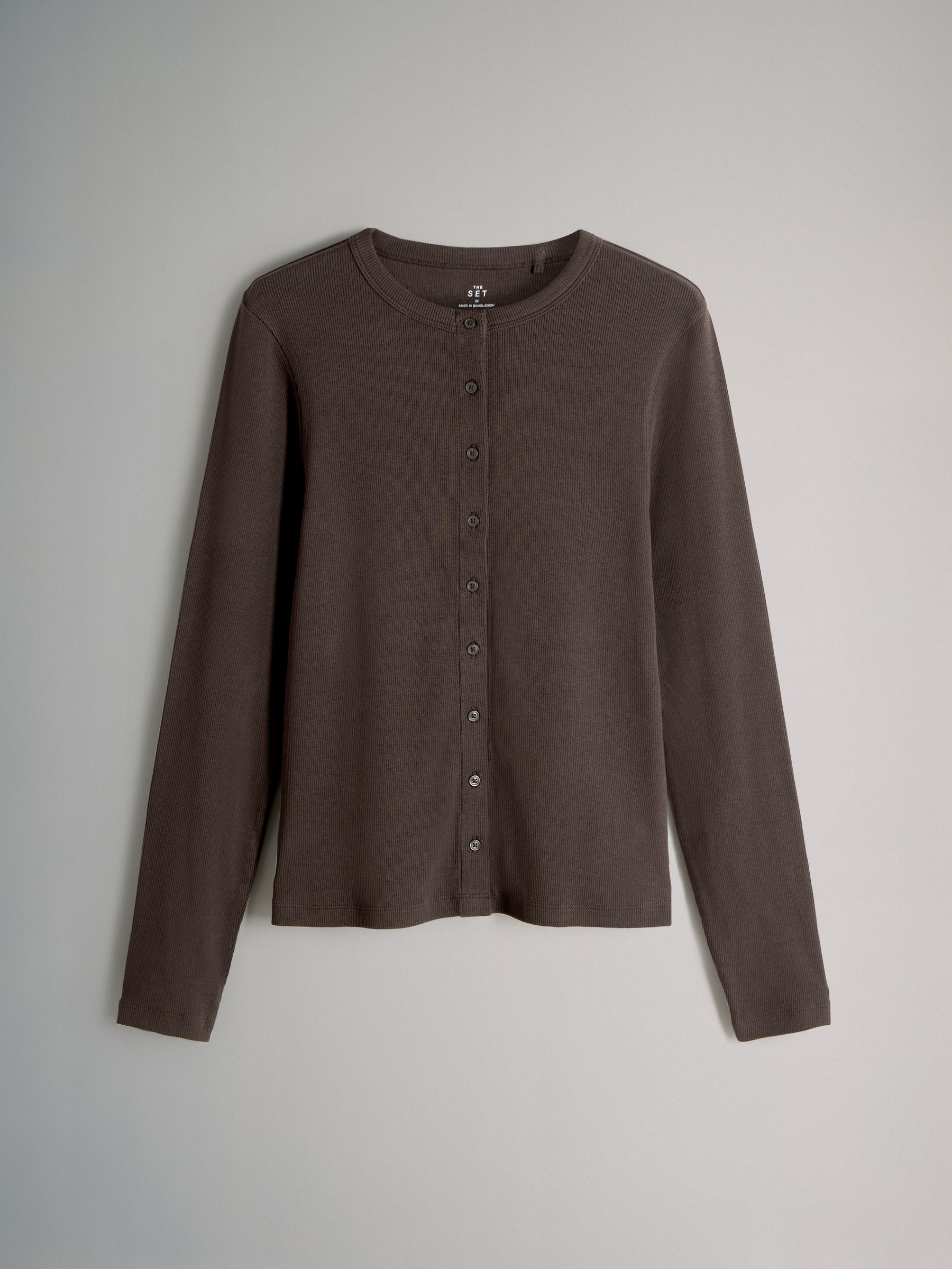 3 Pack Long Sleeve Button Through Rib T-Shirts - Image 2 of 6