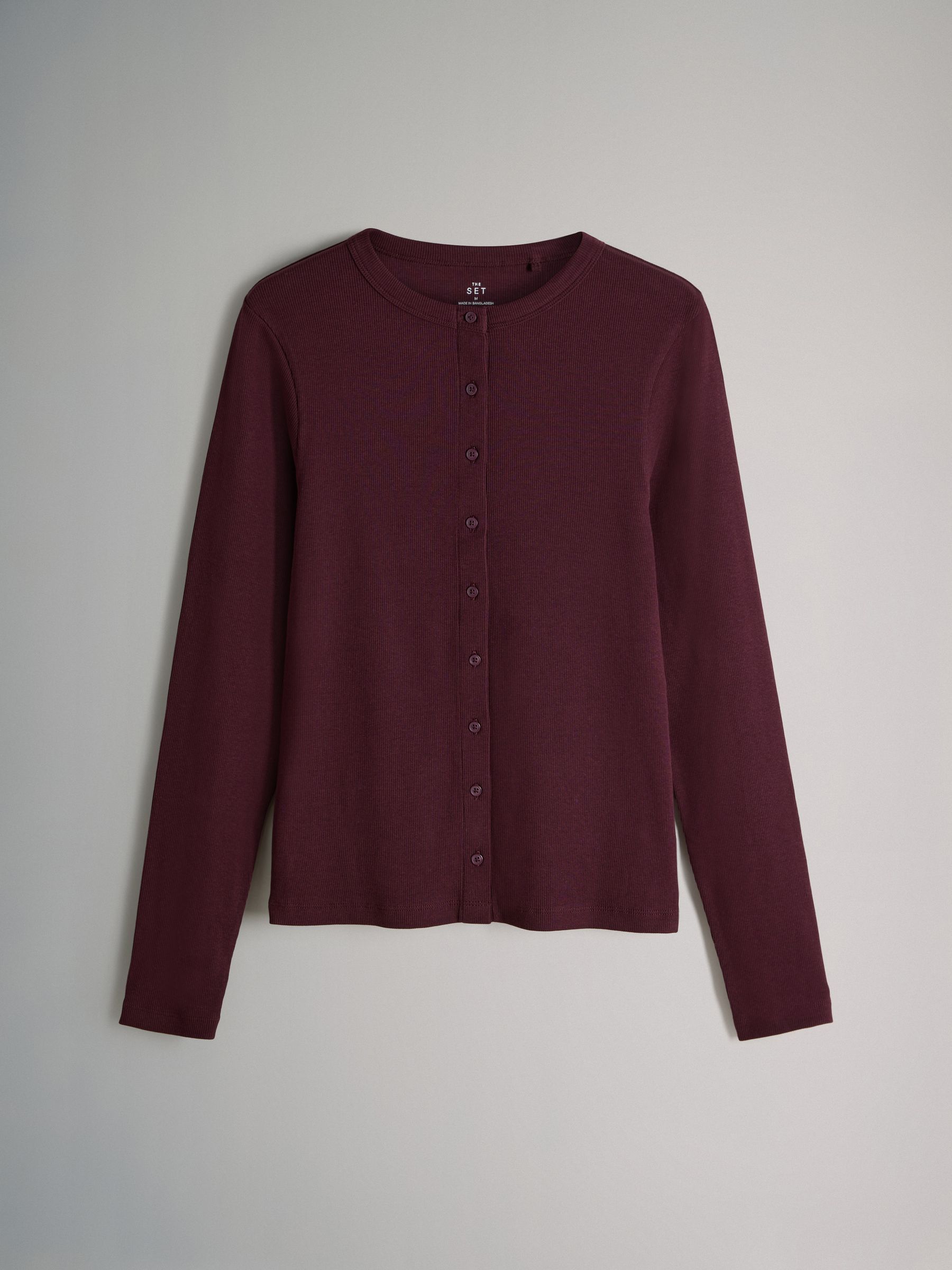 3 Pack Long Sleeve Button Through Rib T-Shirts - Image 4 of 6