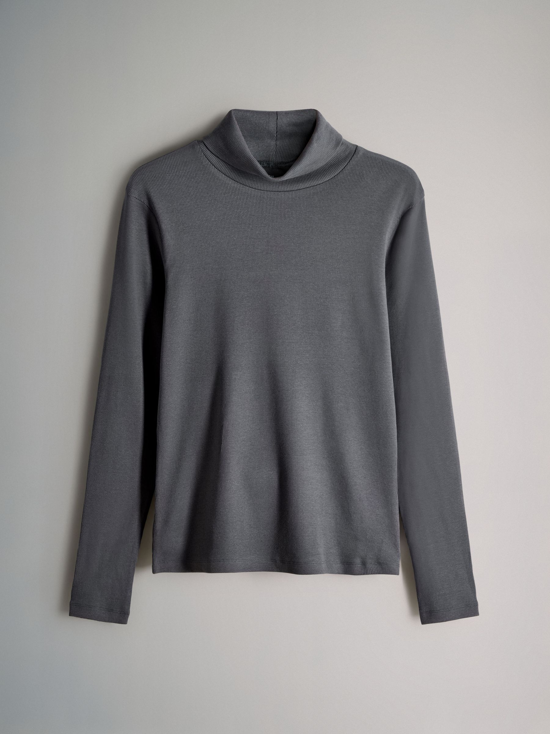 3 Pack Long Sleeve Ribbed Roll Neck T-Shirts - Image 10 of 13