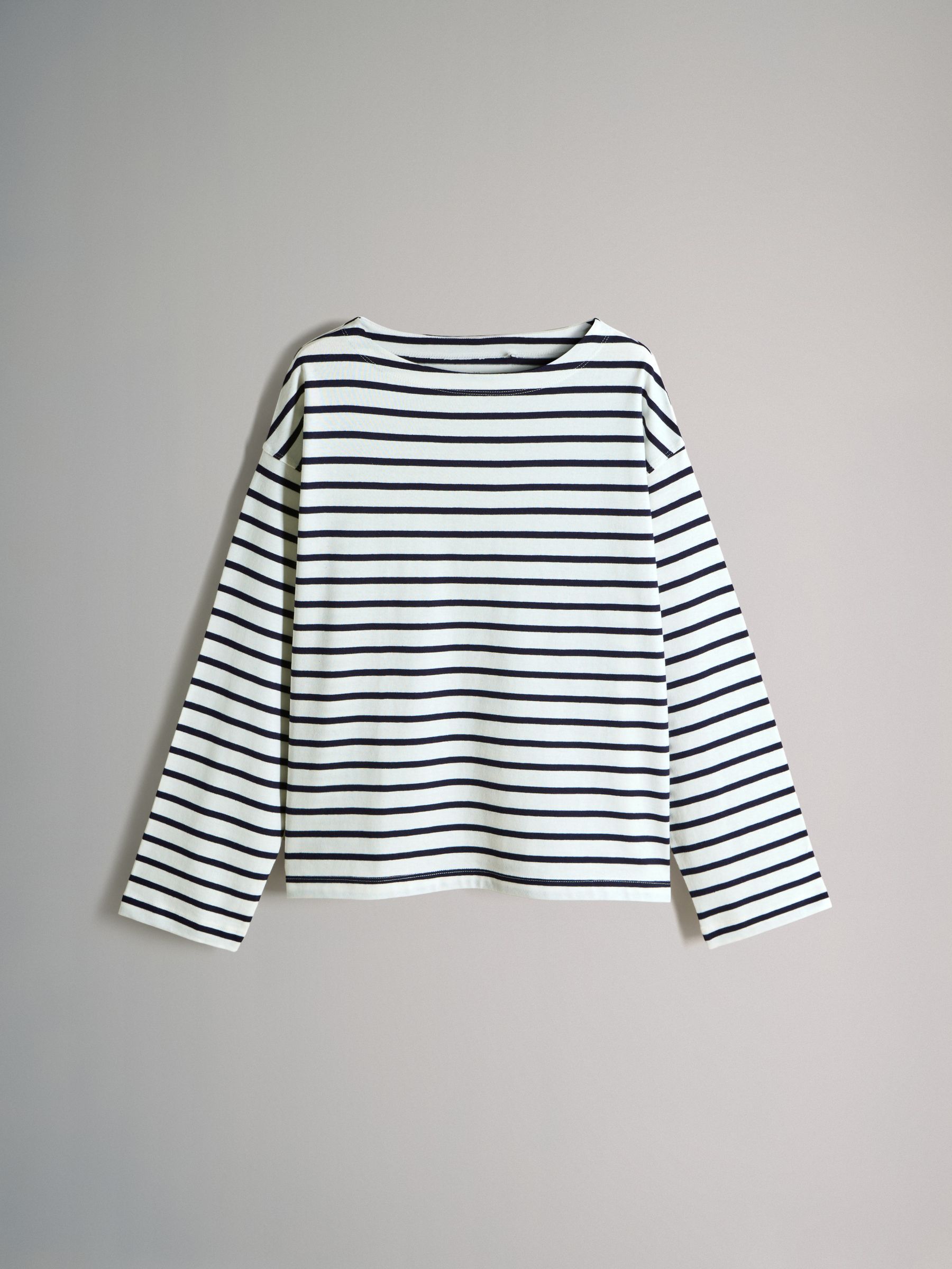 Navy/Stripe/Neutral - 3 Pack Boat Neck Heavyweight T-Shirts - Image 12 of 14