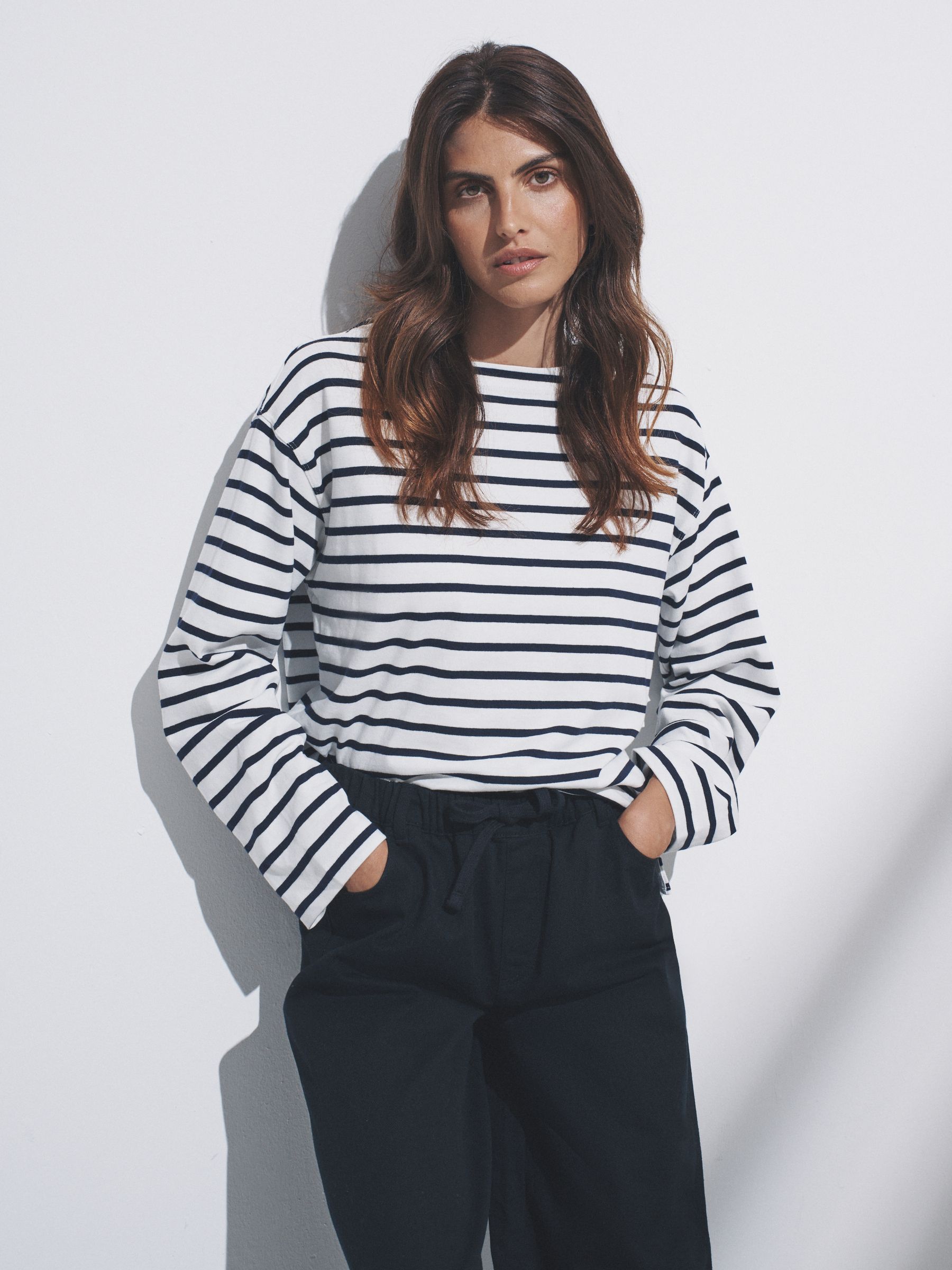 Navy/Stripe/Neutral - 3 Pack Boat Neck Heavyweight T-Shirts - Image 2 of 14