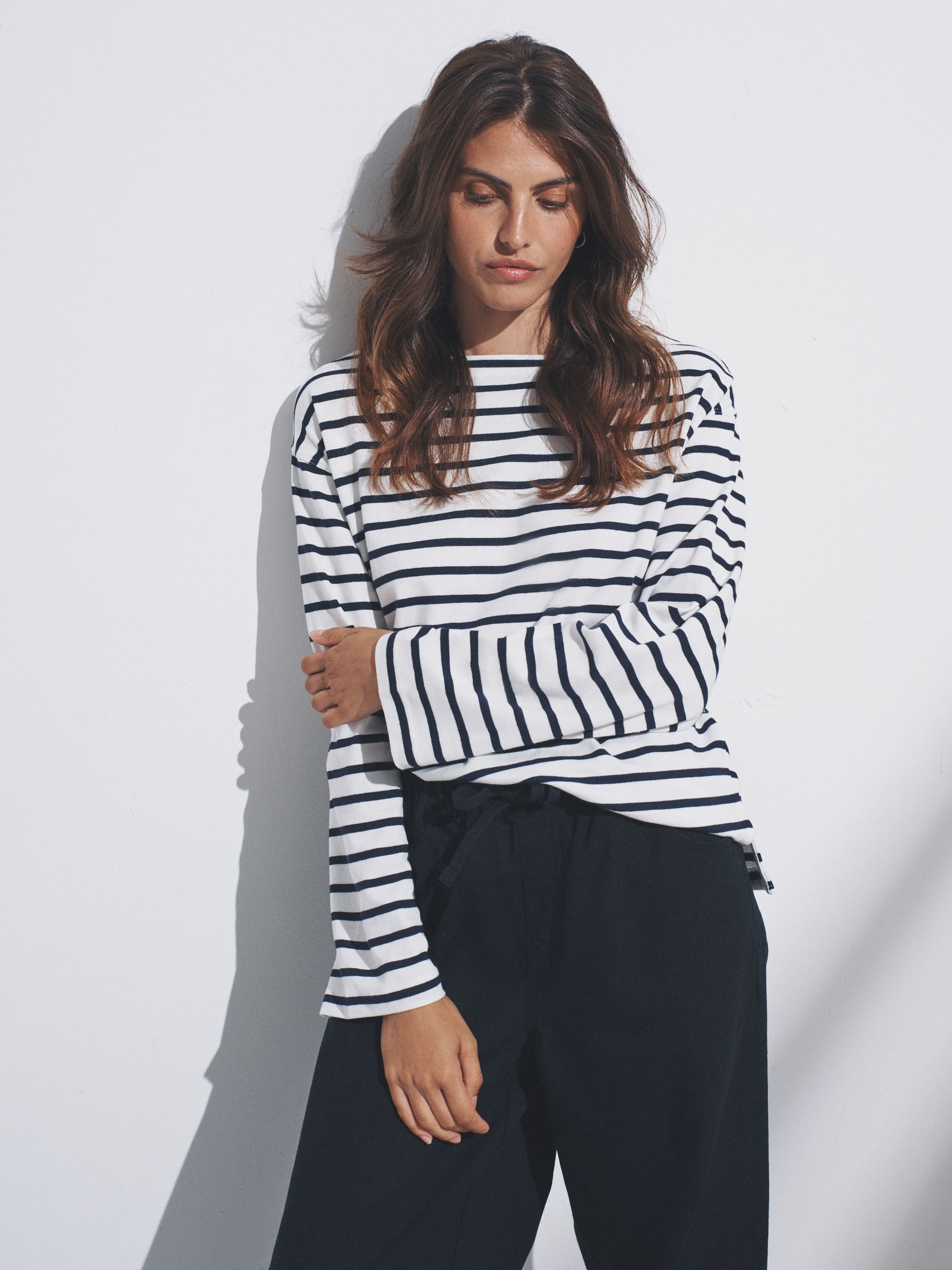 Navy/Stripe/Neutral - 3 Pack Boat Neck Heavyweight T-Shirts - Image 8 of 14