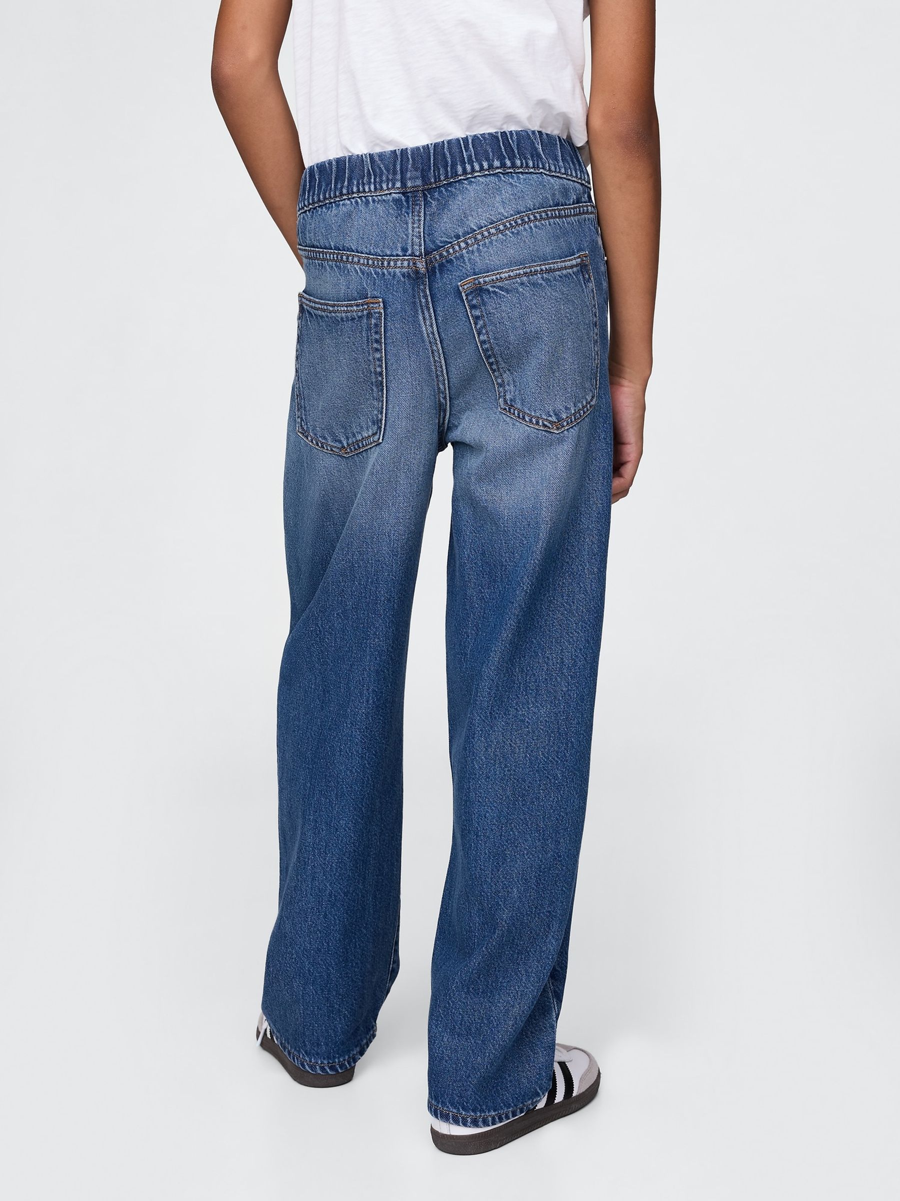 Blue UltraSoft Pull On Baggy Jeans (4-13yrs) - Image 2 of 5