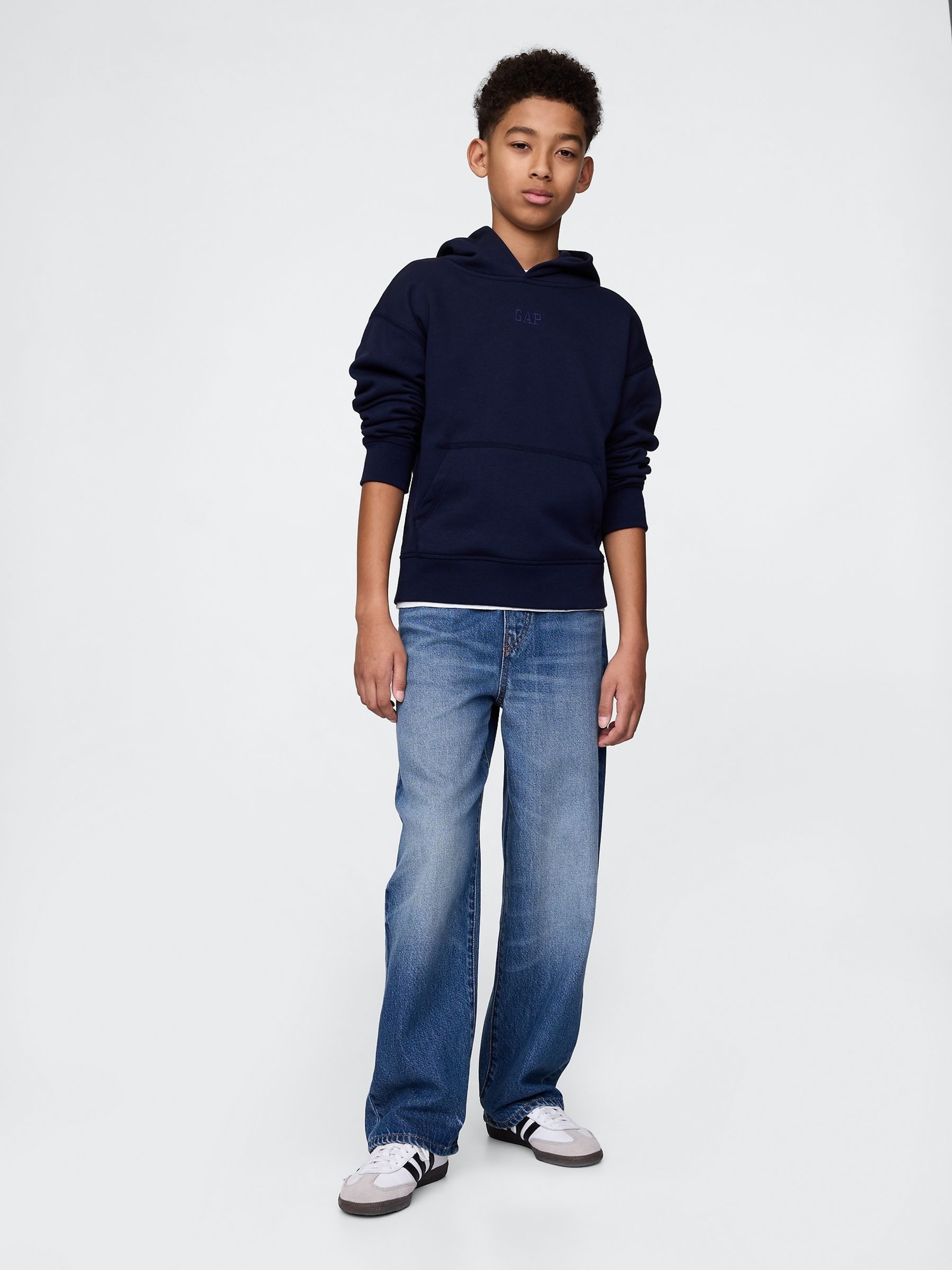 Blue UltraSoft Pull On Baggy Jeans (4-13yrs) - Image 3 of 5