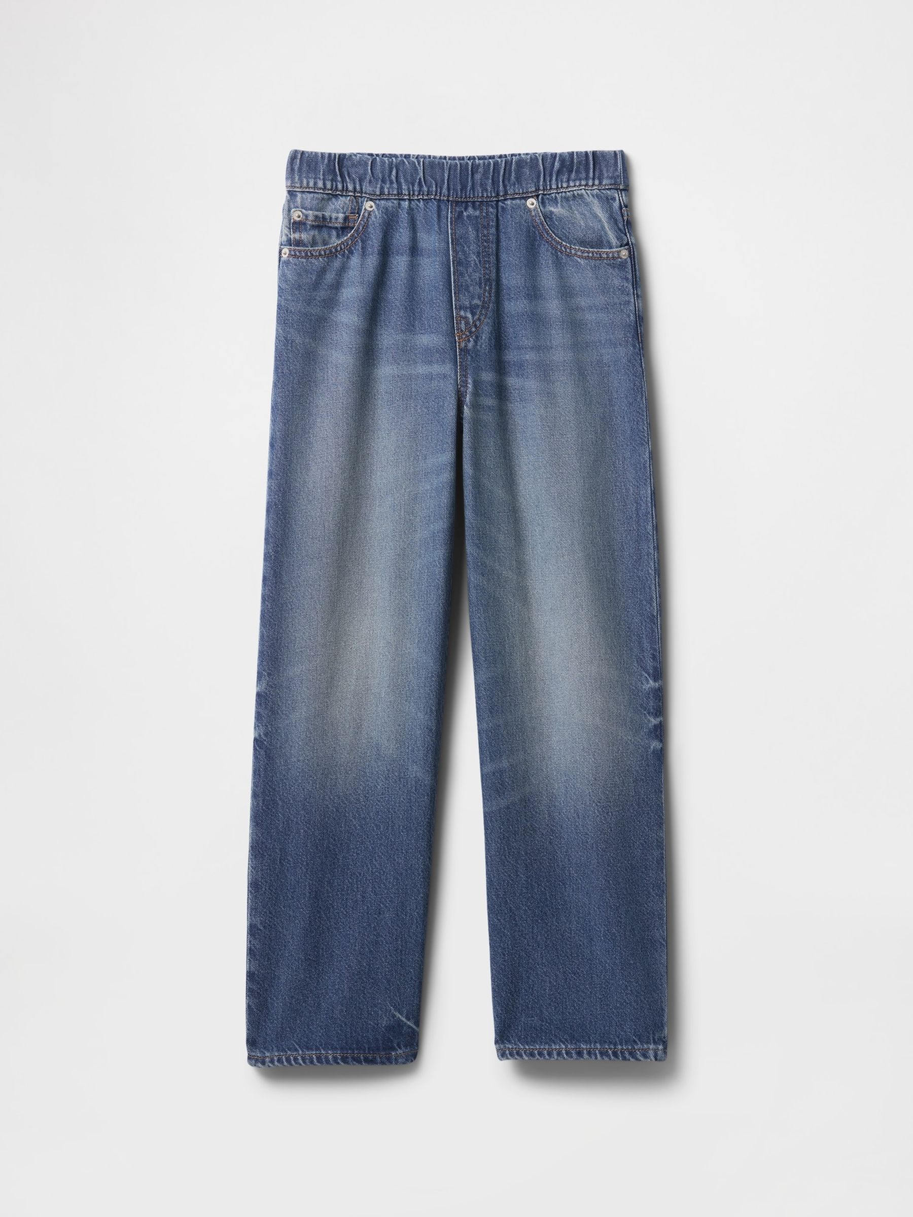 Blue UltraSoft Pull On Baggy Jeans (4-13yrs) - Image 4 of 5
