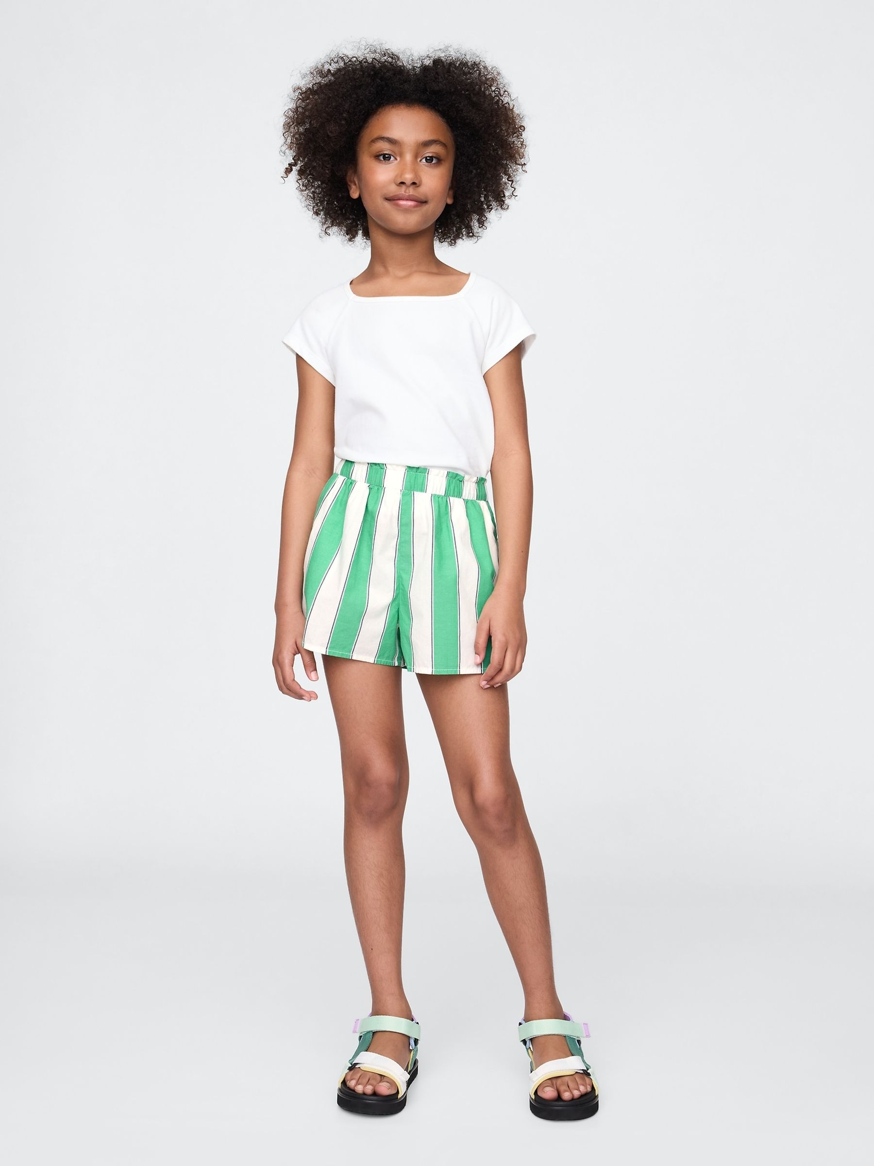 Green Poplin Easy Shorts (4-13yrs) - Image 3 of 5
