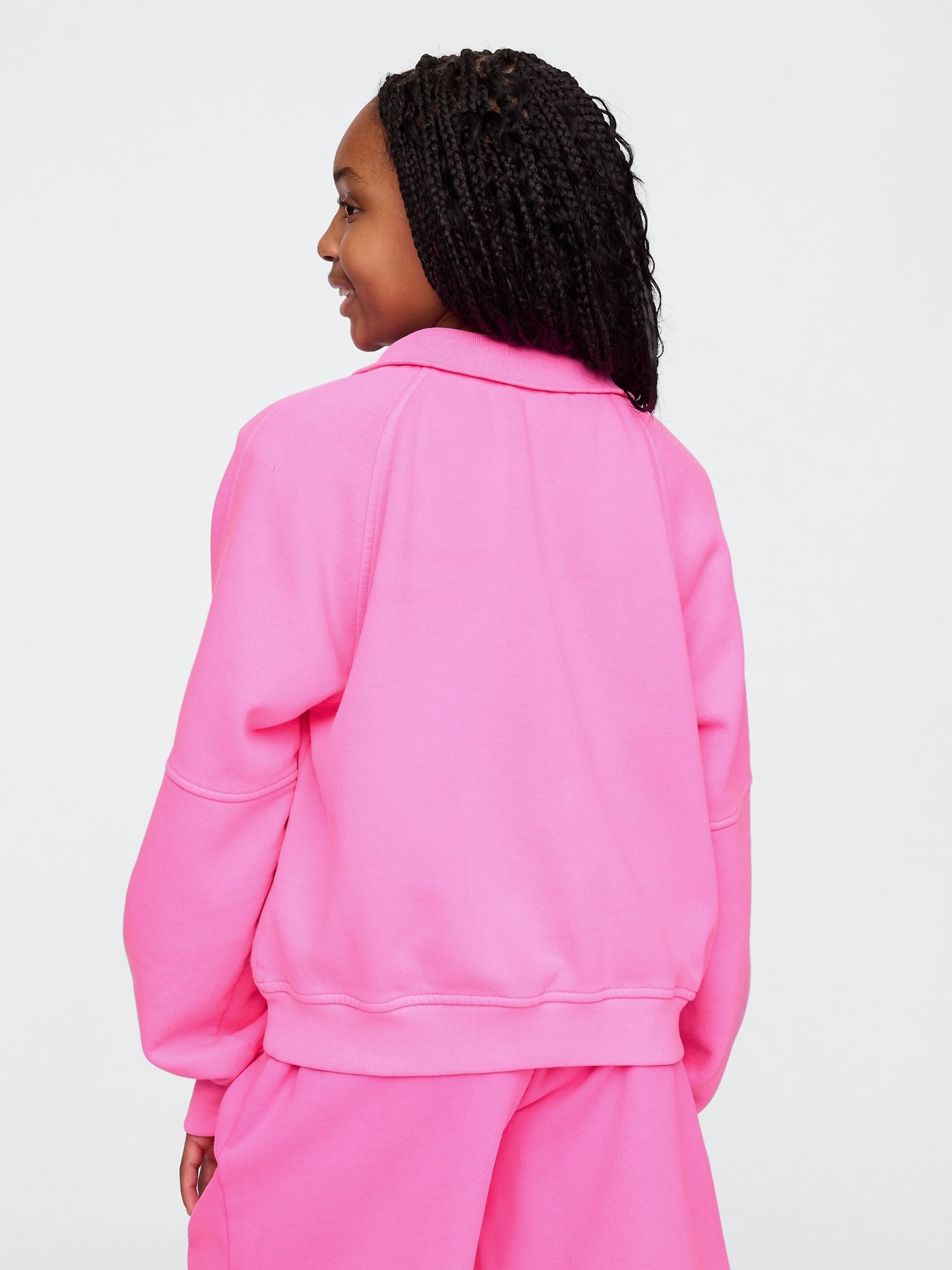 Pink Scuba Half-Zip Pullover (4-13yrs) - Image 2 of 5