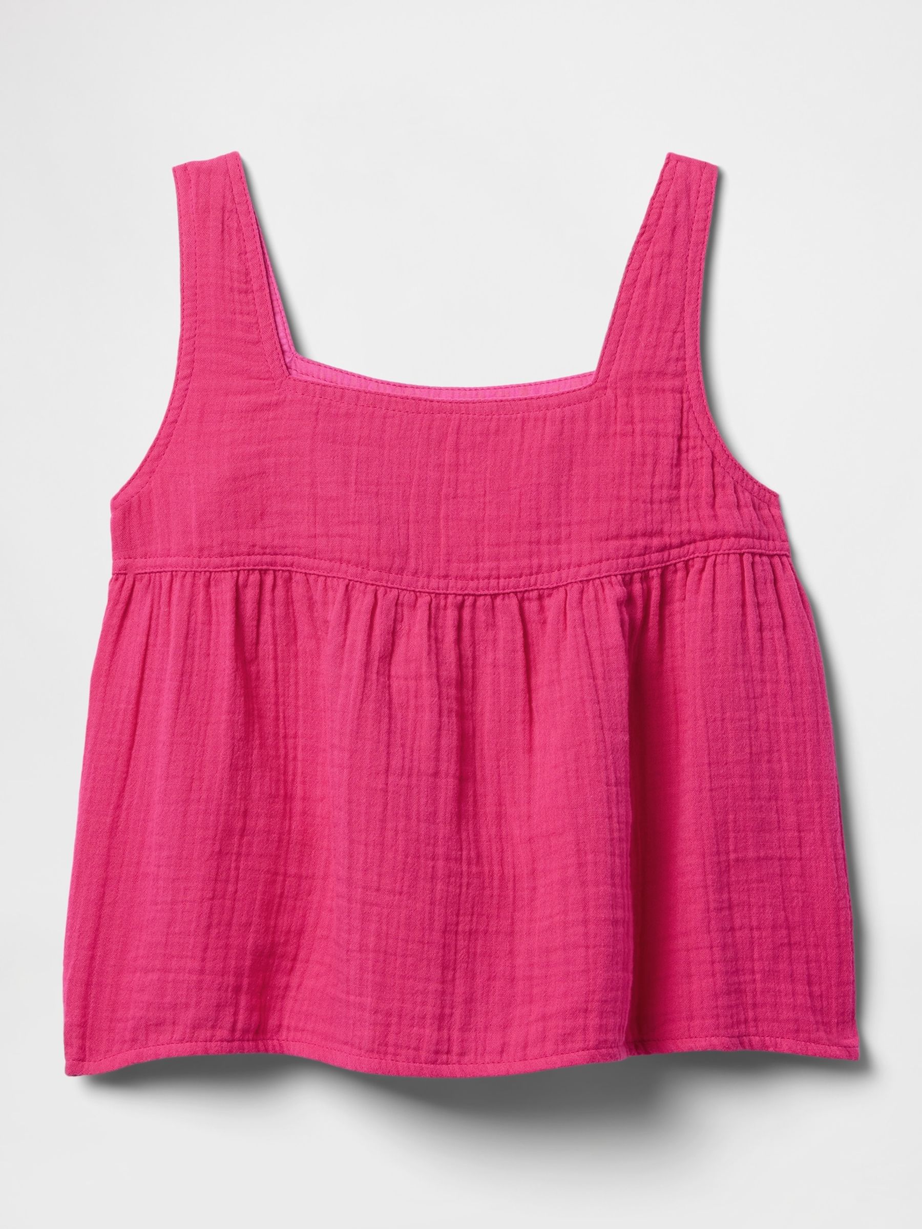 Pink Crinkle Gauze Swing Top (4-13yrs) - Image 4 of 5