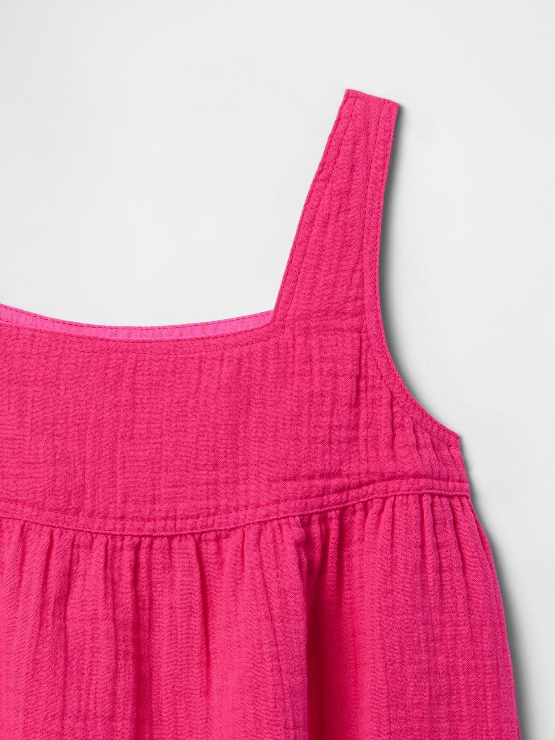 Pink Crinkle Gauze Swing Top (4-13yrs) - Image 5 of 5