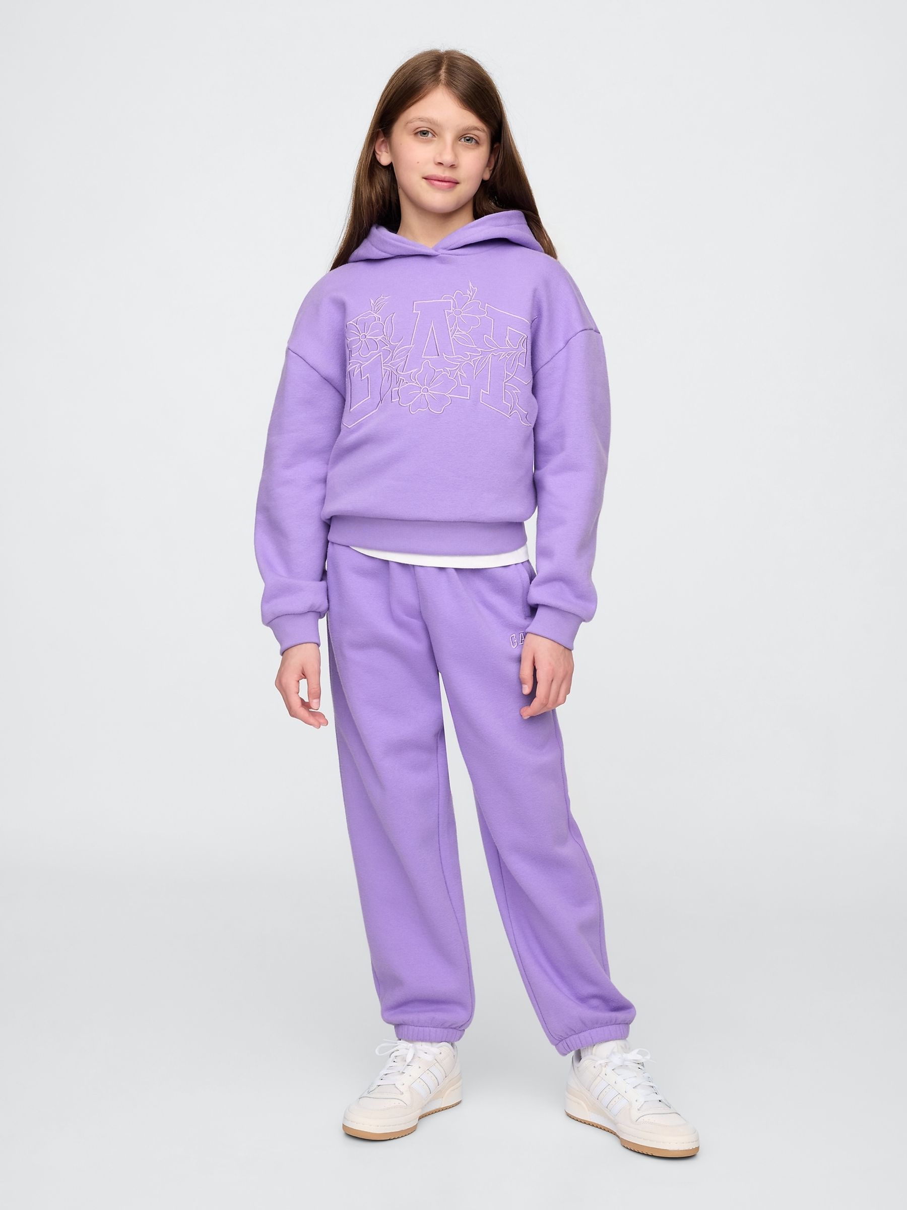 Purple Logo Vintage Fleece-Lined Hoodie (4-13yrs) - Image 3 of 5