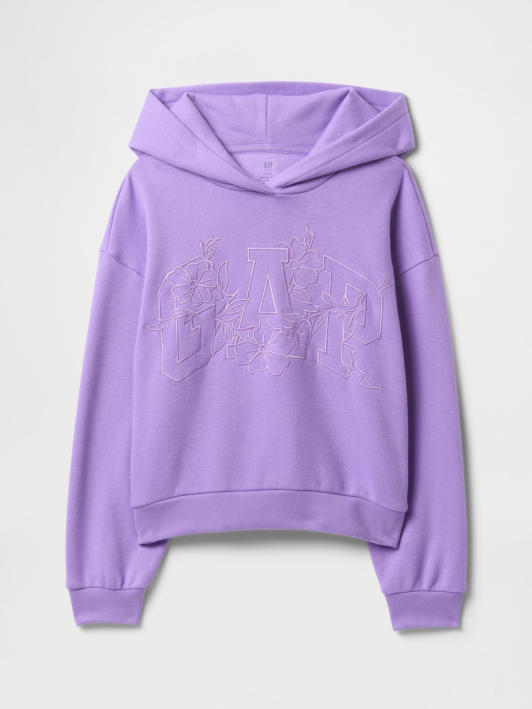 Purple Logo Vintage Fleece-Lined Hoodie (4-13yrs) - Image 4 of 5