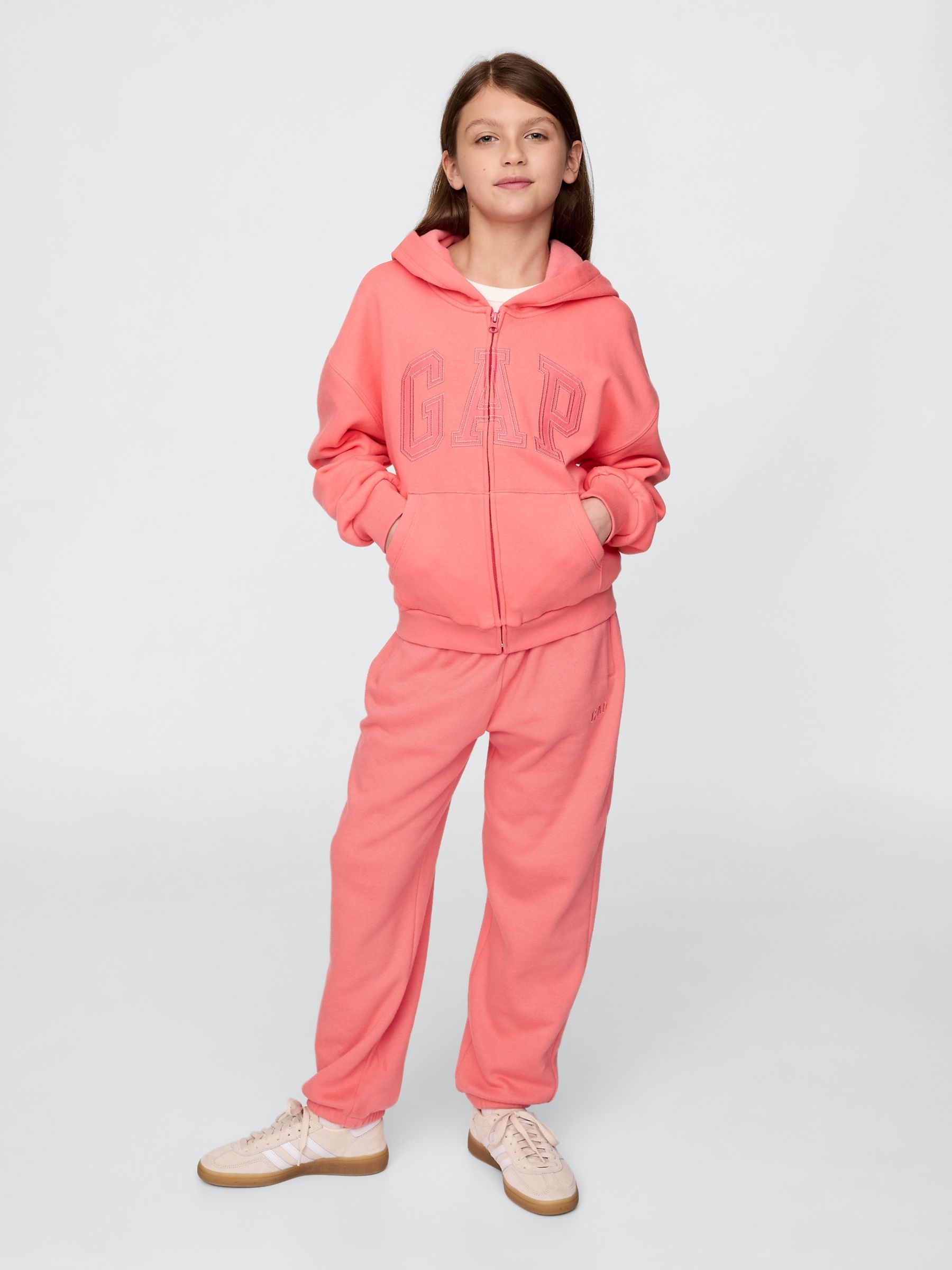 Pink Vintage Soft Logo Zip Hoodie (4-13yrs) - Image 3 of 5