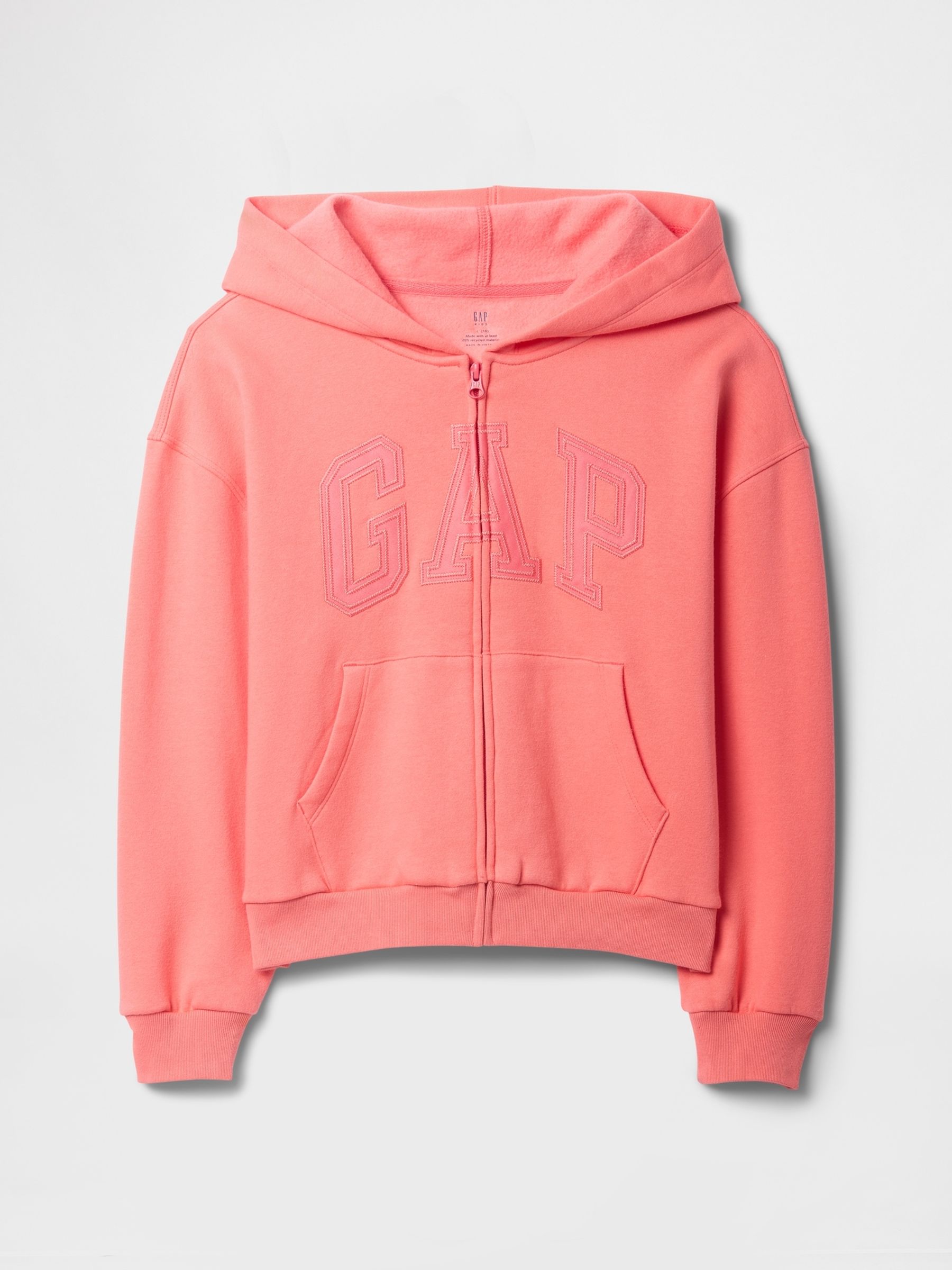 Pink Vintage Soft Logo Zip Hoodie (4-13yrs) - Image 4 of 5