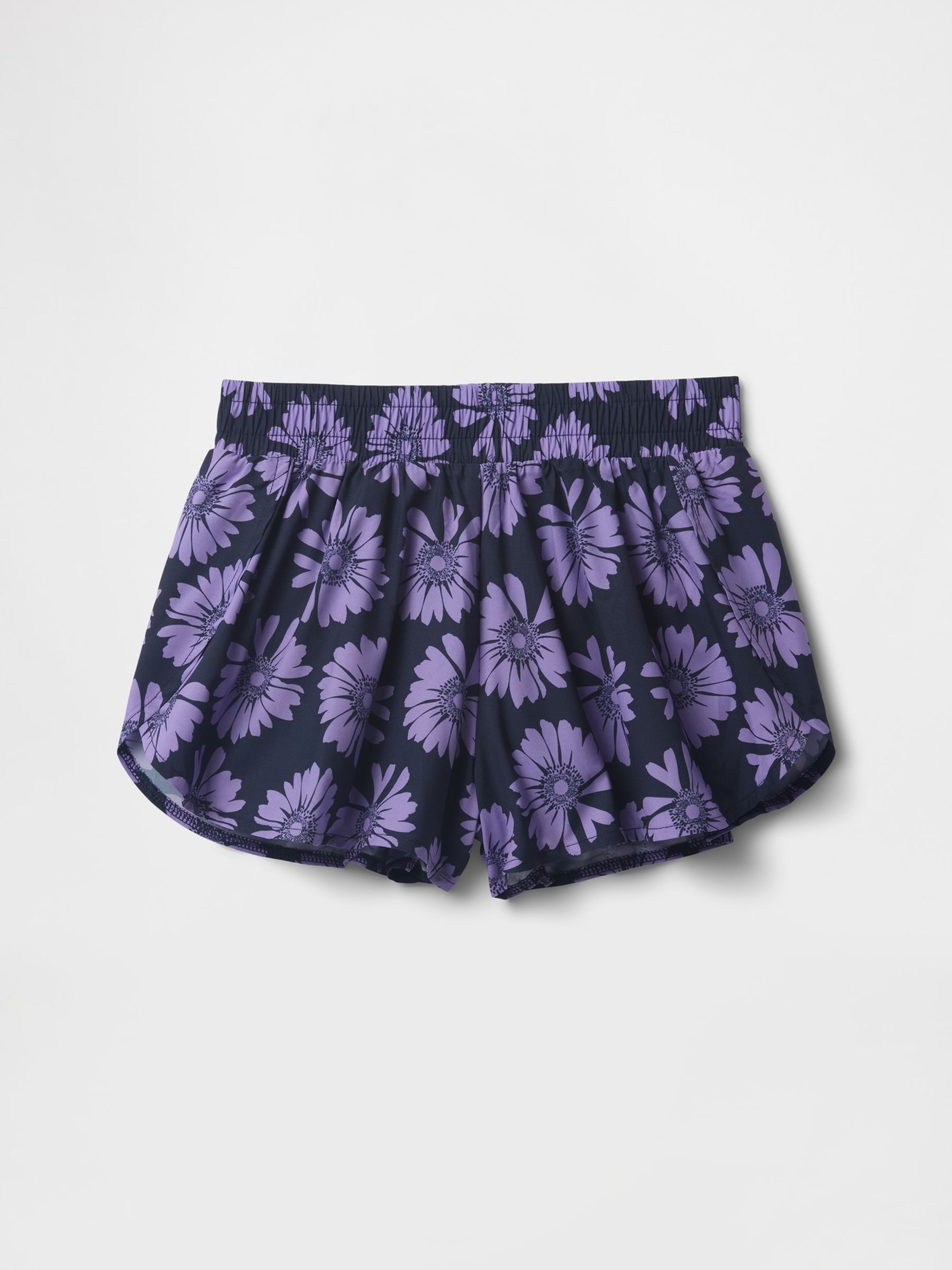 Purple Floral Flutter Shorts (4-13yrs) - Image 4 of 5