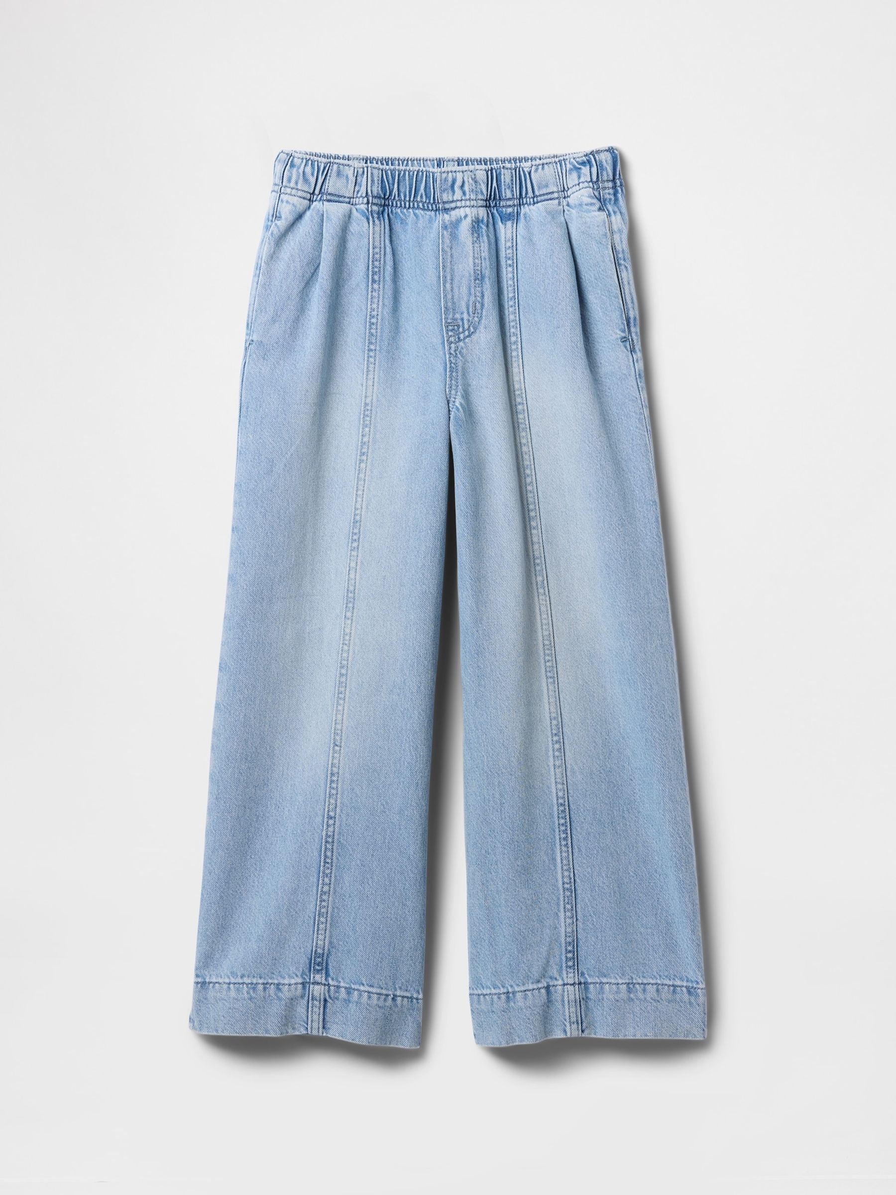 Blue High Waisted Stride Wide-Leg Ankle Jeans (4-13yrs) - Image 4 of 5