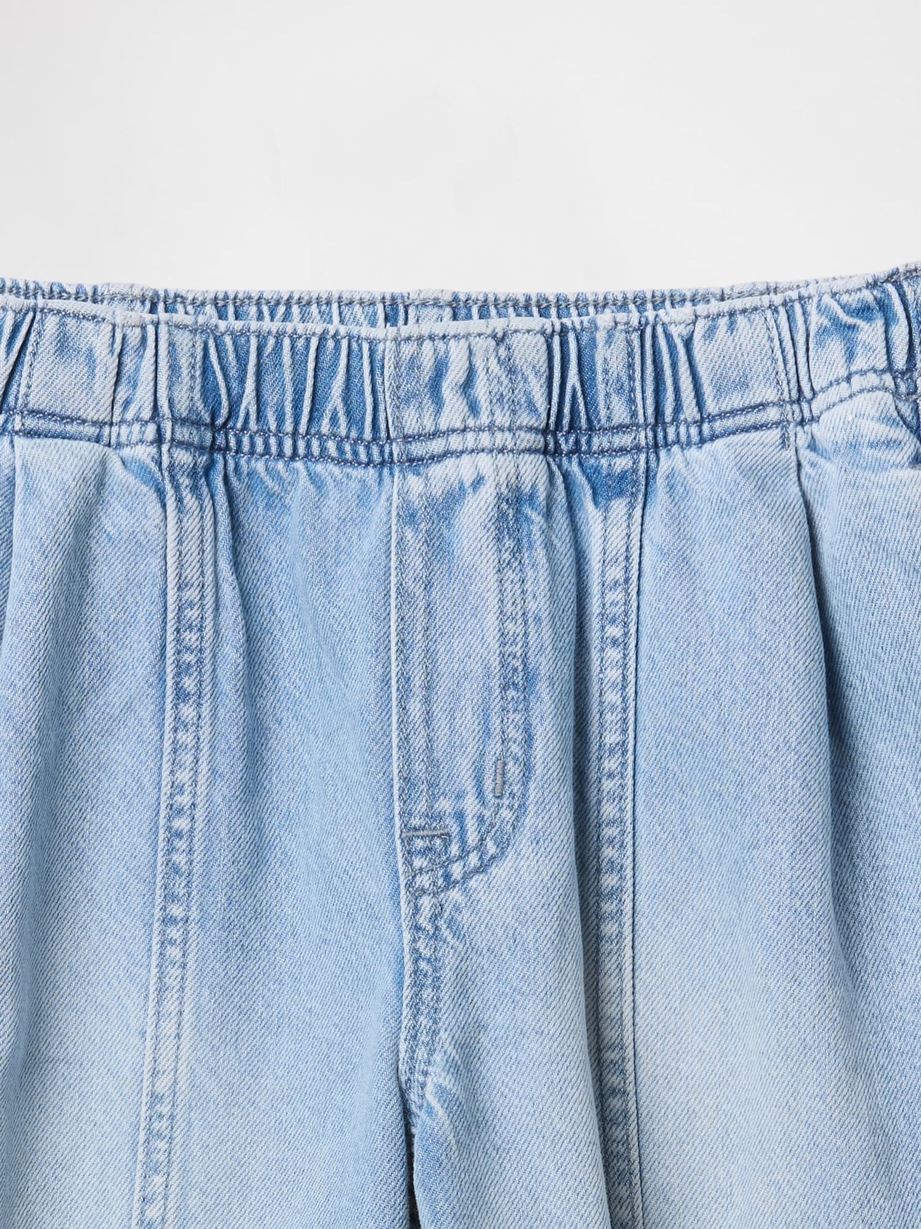 Blue High Waisted Stride Wide-Leg Ankle Jeans (4-13yrs) - Image 5 of 5
