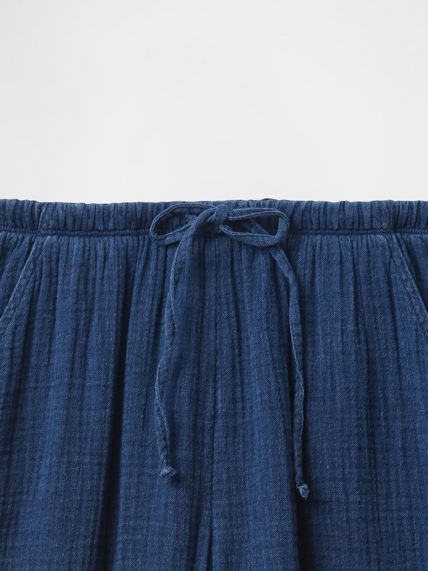 Blue Crinkle Gauze Denim Baggy Pull On Trousers (4-13yrs) - Image 5 of 5