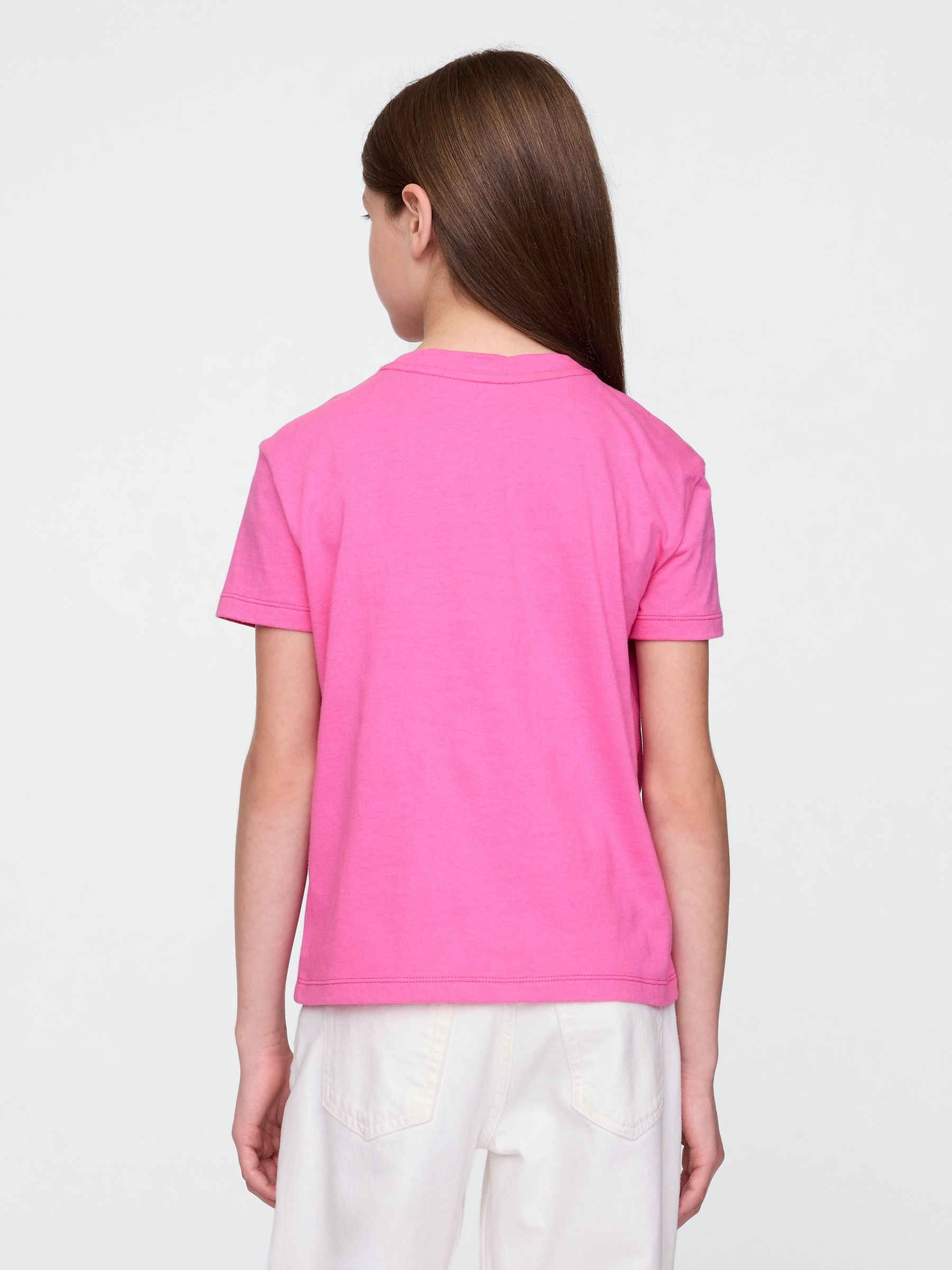 Pink Short Sleeve Crew Neck Graphic T-Shirt (4-13yrs) - Image 2 of 4