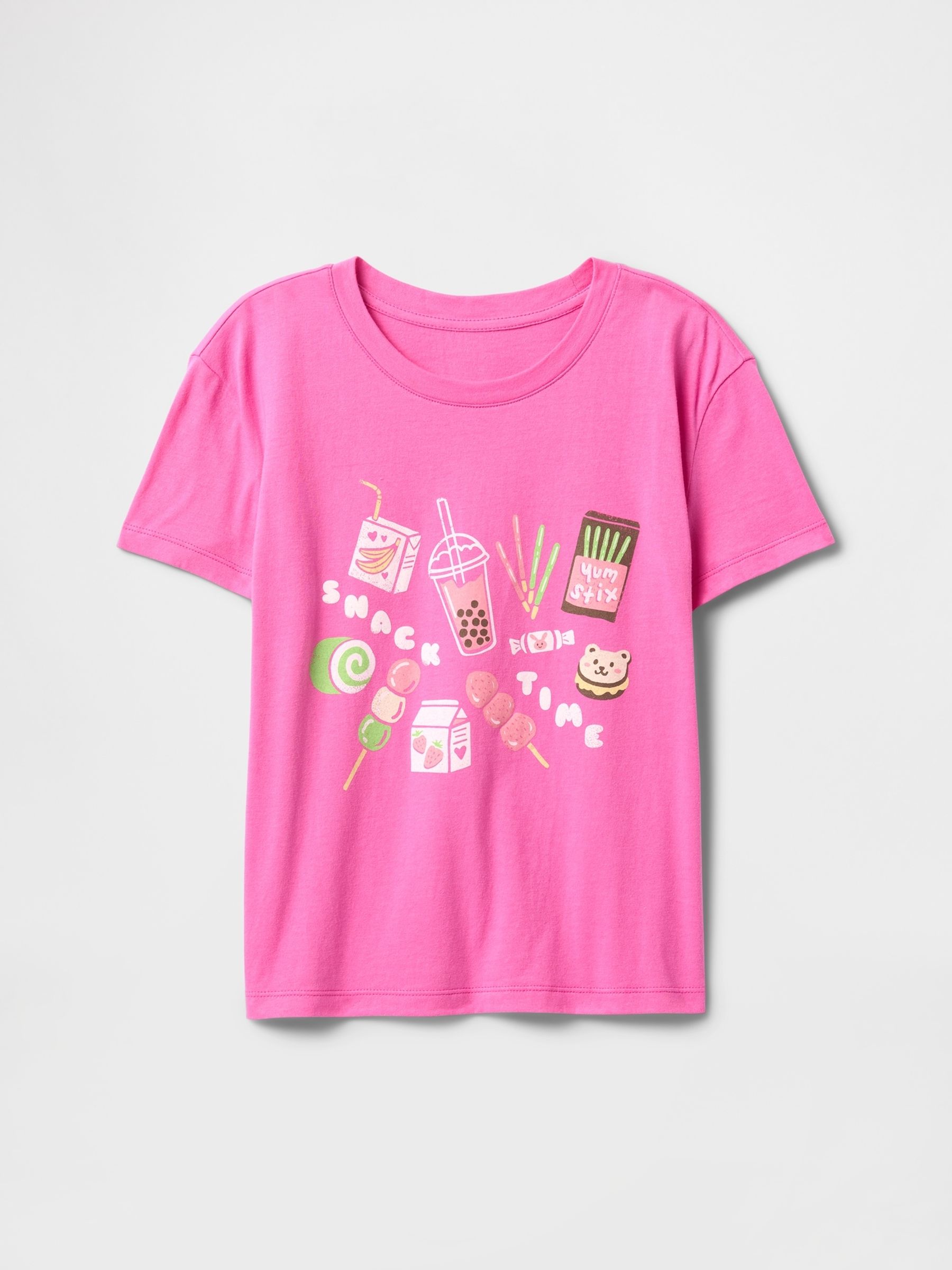 Pink Short Sleeve Crew Neck Graphic T-Shirt (4-13yrs) - Image 3 of 4