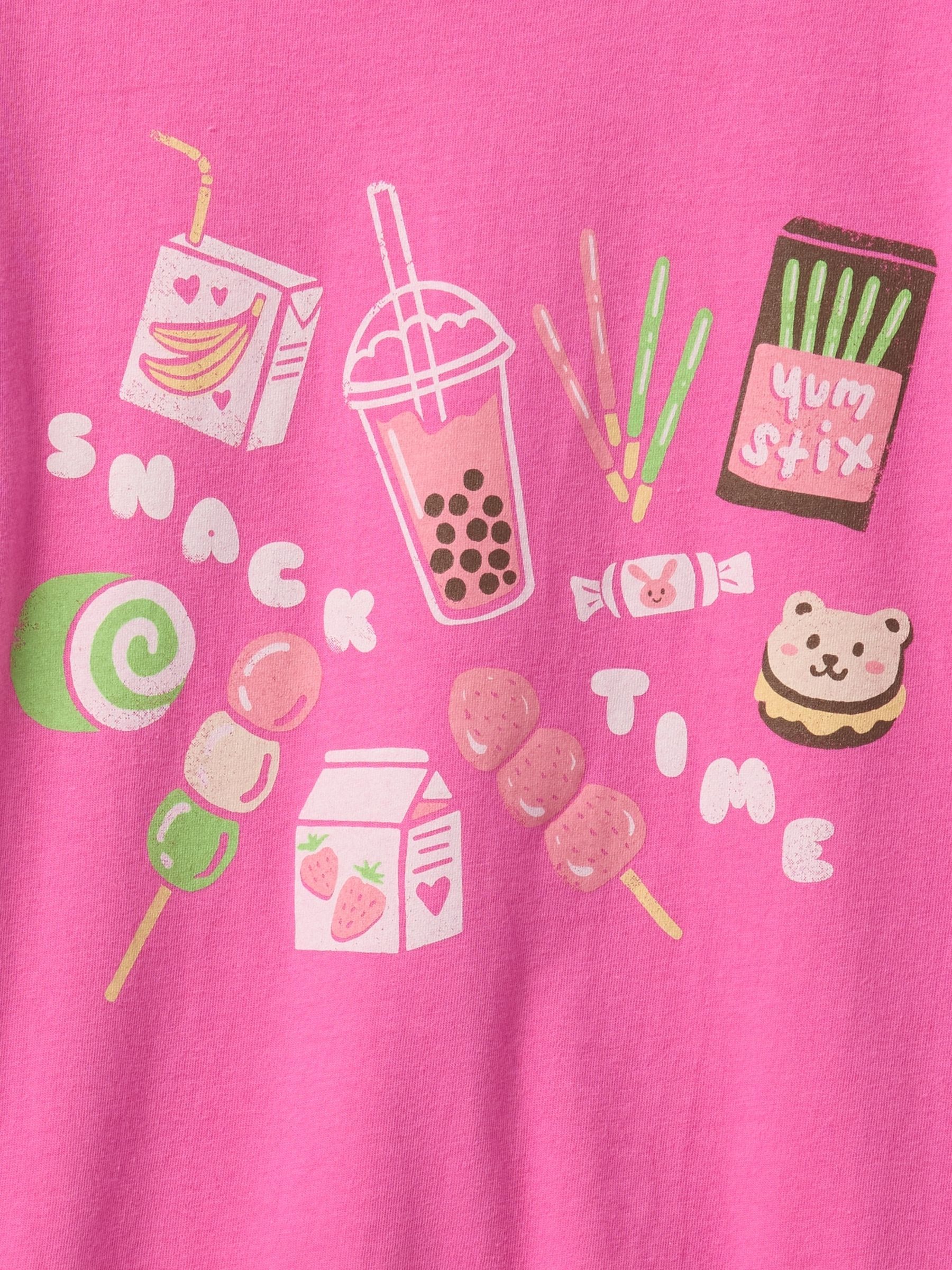 Pink Short Sleeve Crew Neck Graphic T-Shirt (4-13yrs) - Image 4 of 4