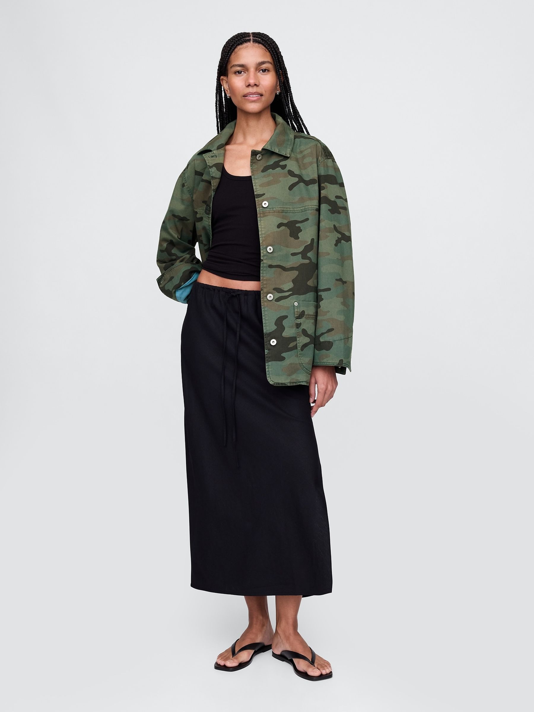 Green Camo Chore Jacket - Image 3 of 5