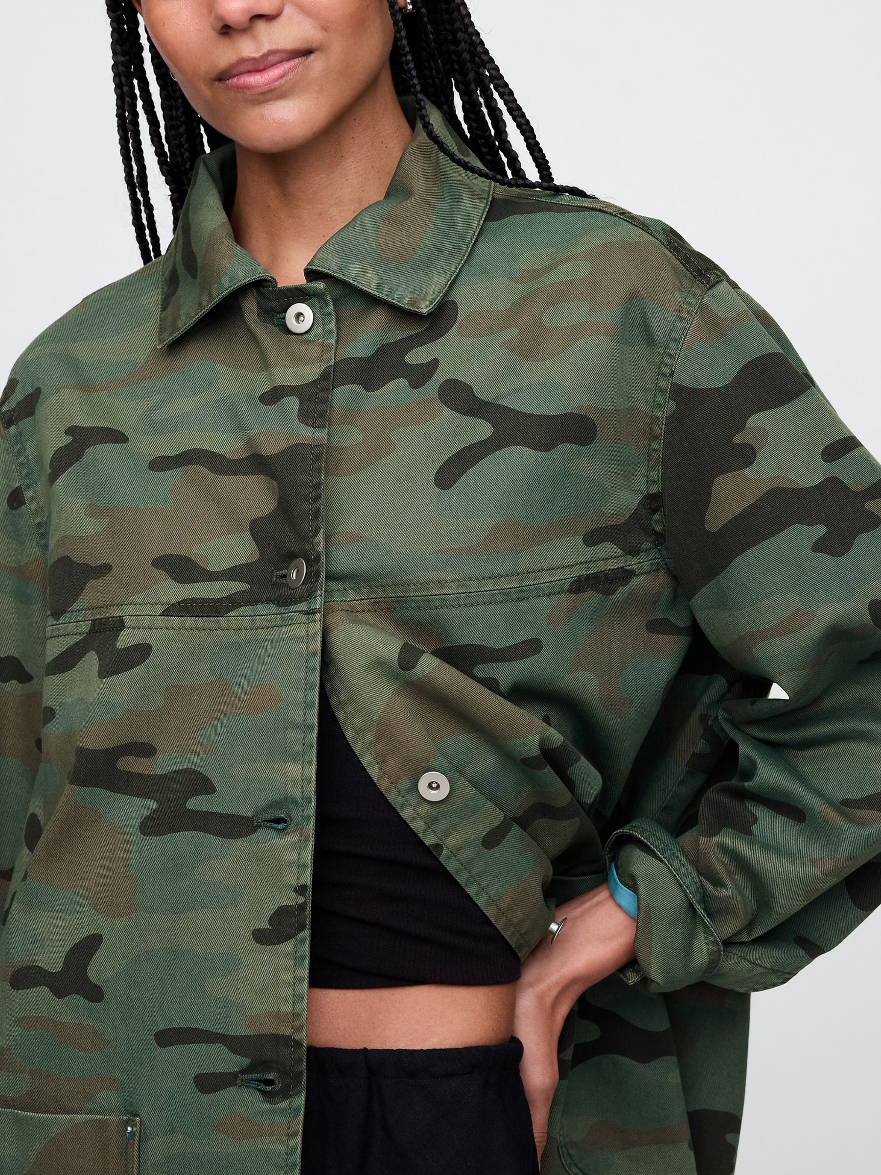 Green Camo Chore Jacket - Image 4 of 5