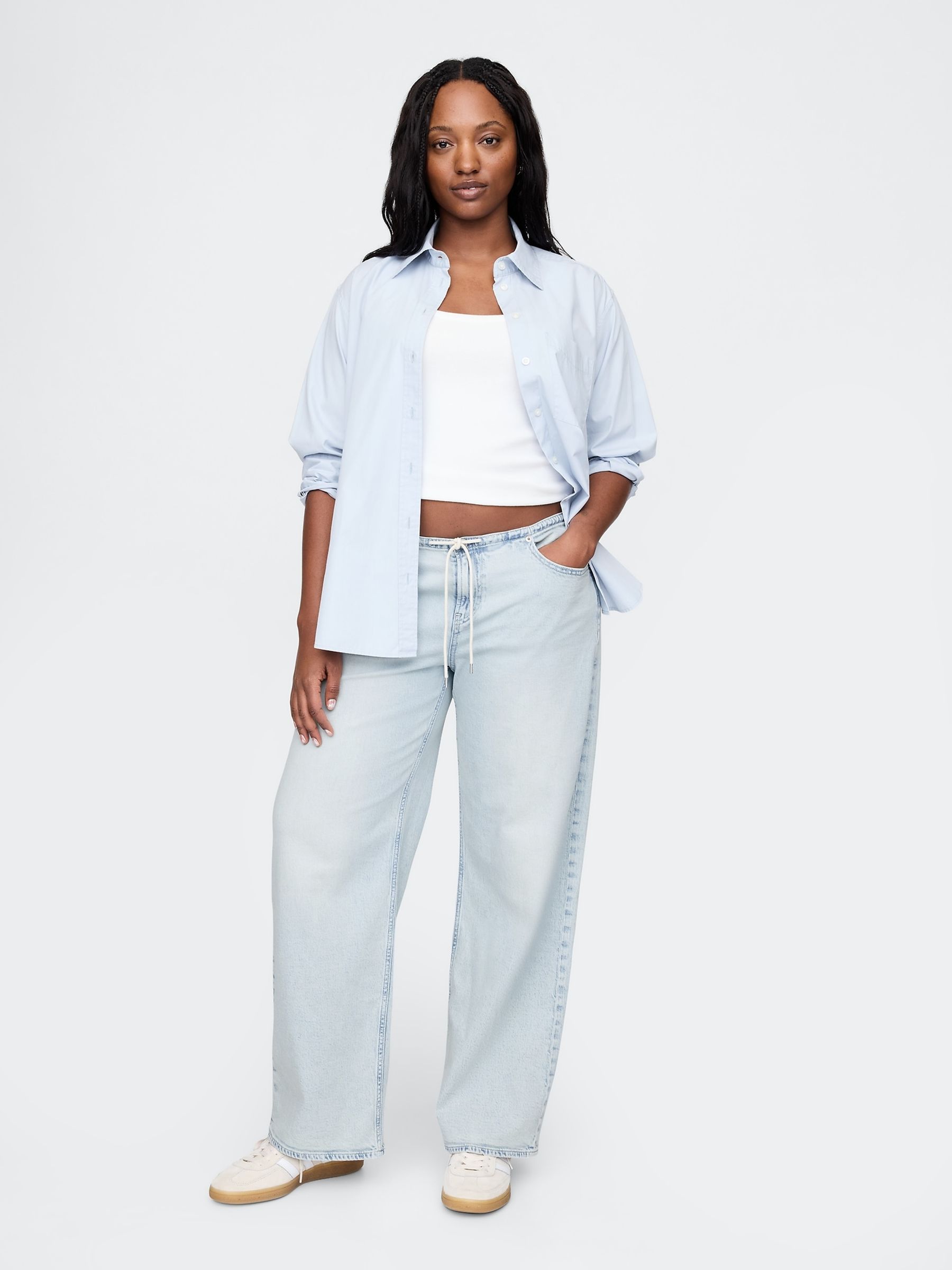 Blue Mid Waisted Easy 90s Loose Jeans - Image 5 of 6