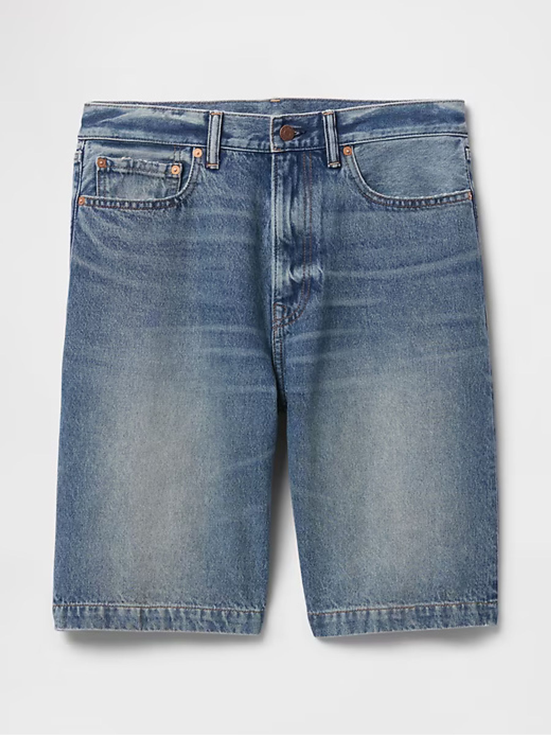 Blue 90s Loose Denim Shorts - Image 6 of 6